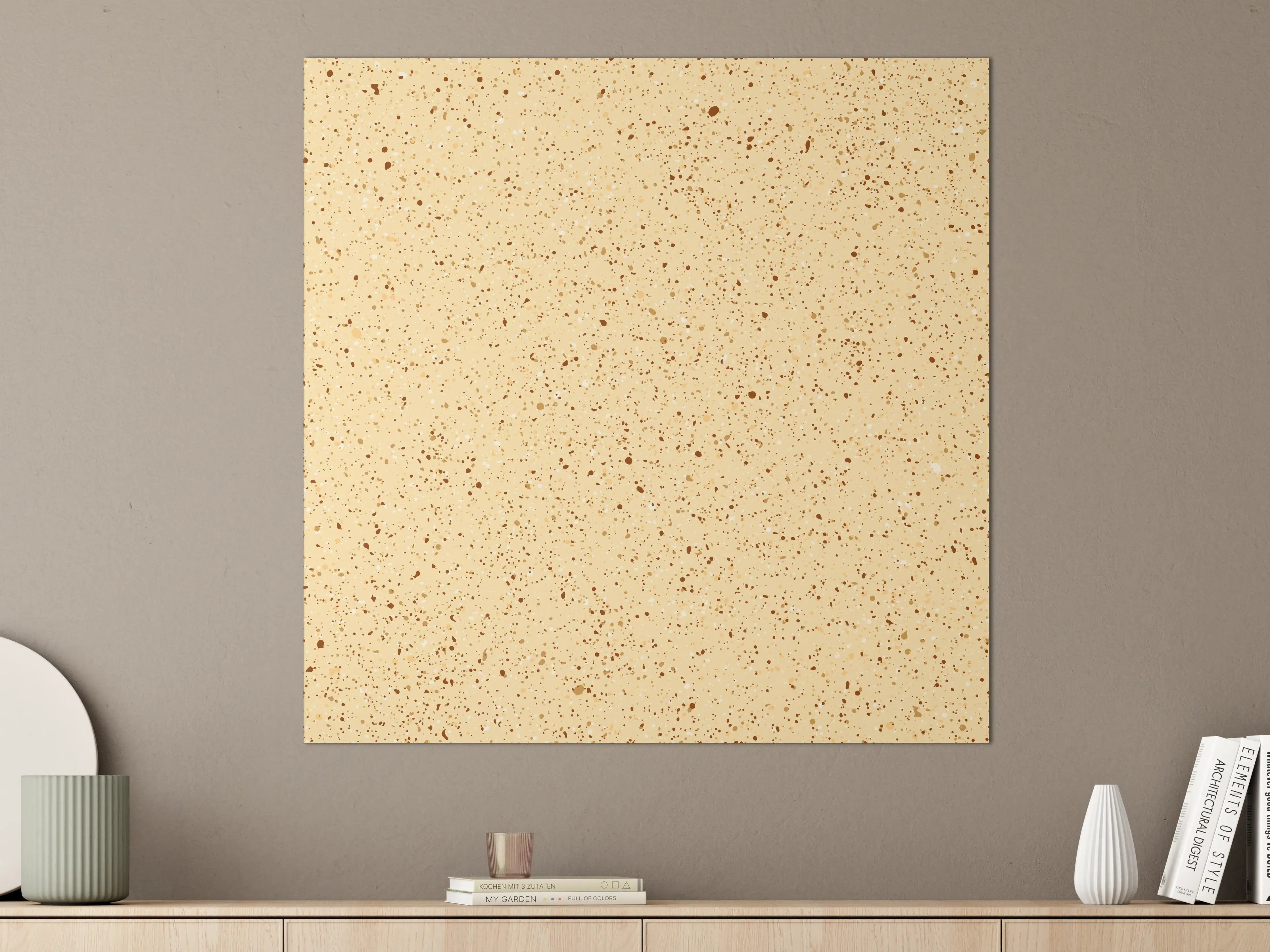 Große Wandbilder - Beige-Ton mit dunklen Sprenkeln