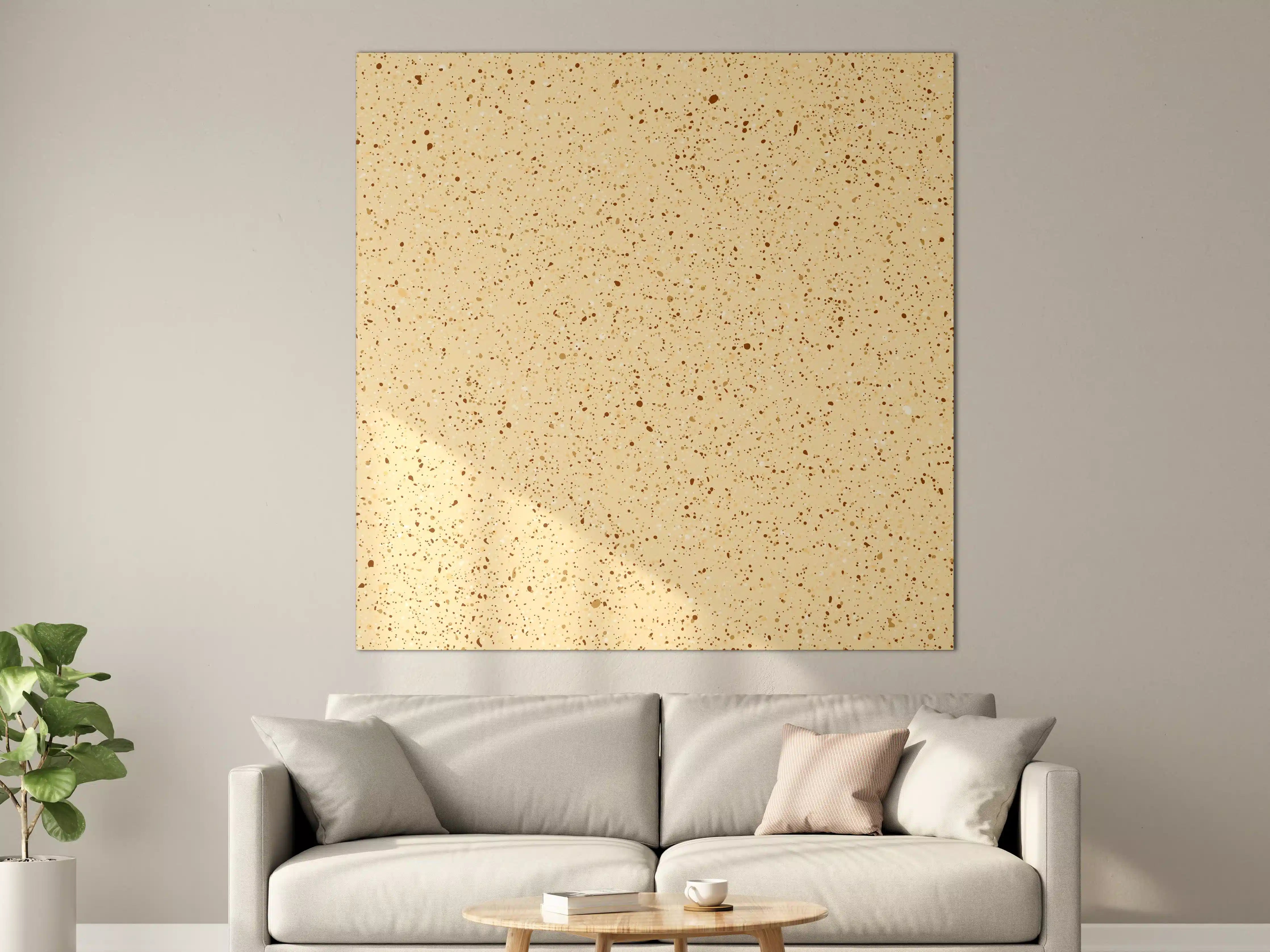 Große Wandbilder - Beige-Ton mit dunklen Sprenkeln