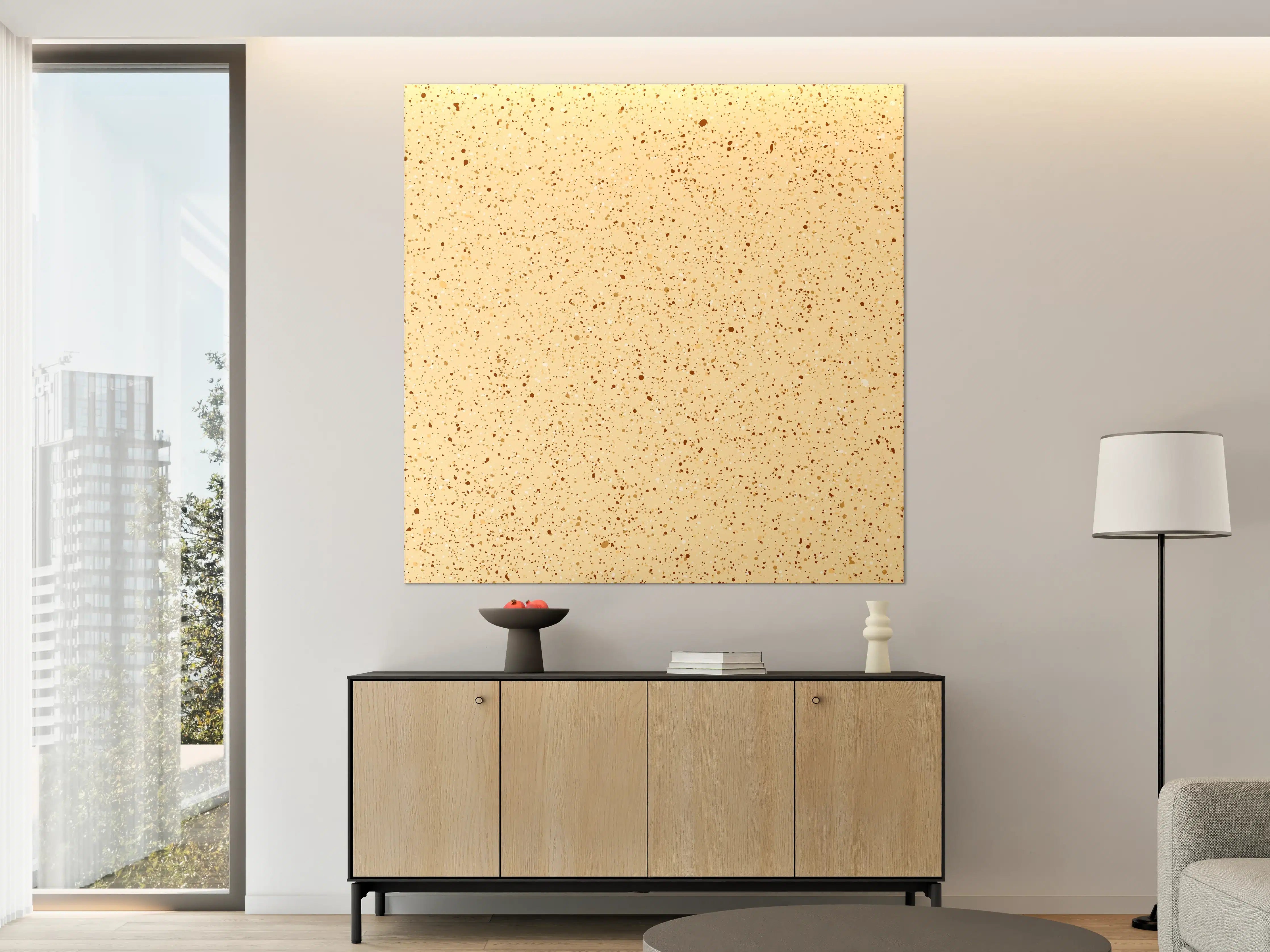 Große Wandbilder - Beige-Ton mit dunklen Sprenkeln
