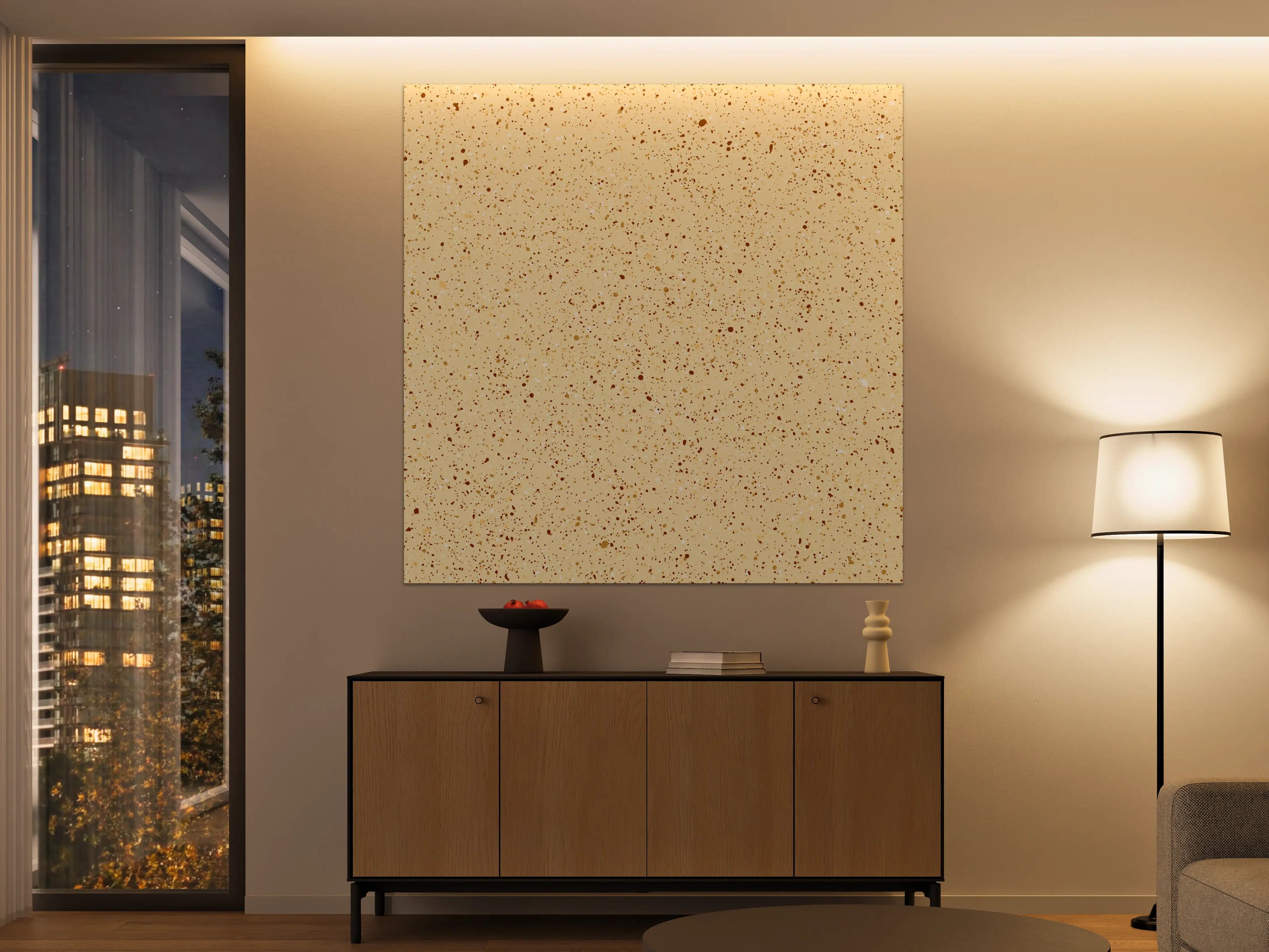 Große Wandbilder - Beige-Ton mit dunklen Sprenkeln