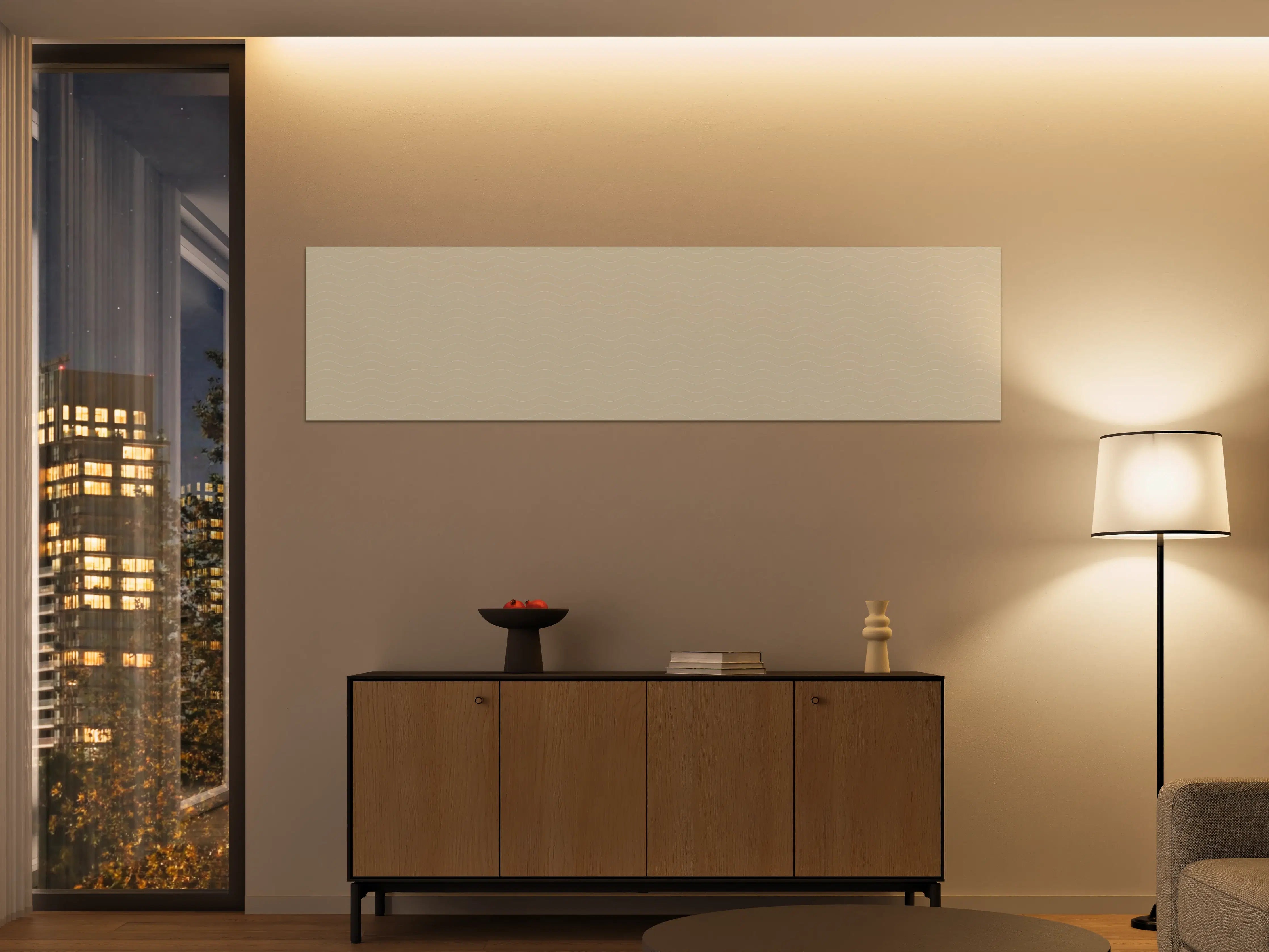 Große Wandbilder - Beige Wellenmuster mit zarten Linien