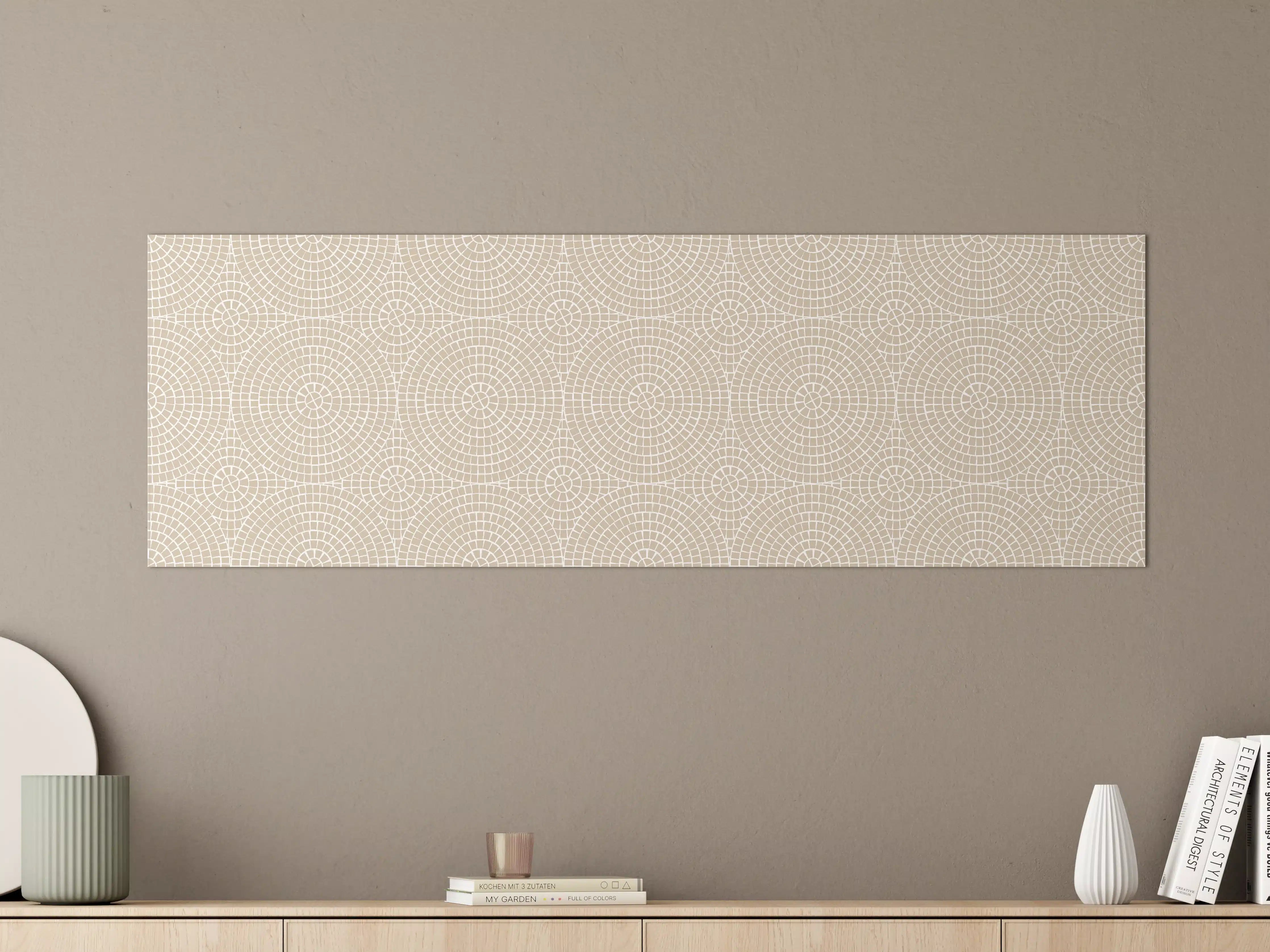 Große Wandbilder - Beige geometrische Muster mit kreisförmigen Strukturen