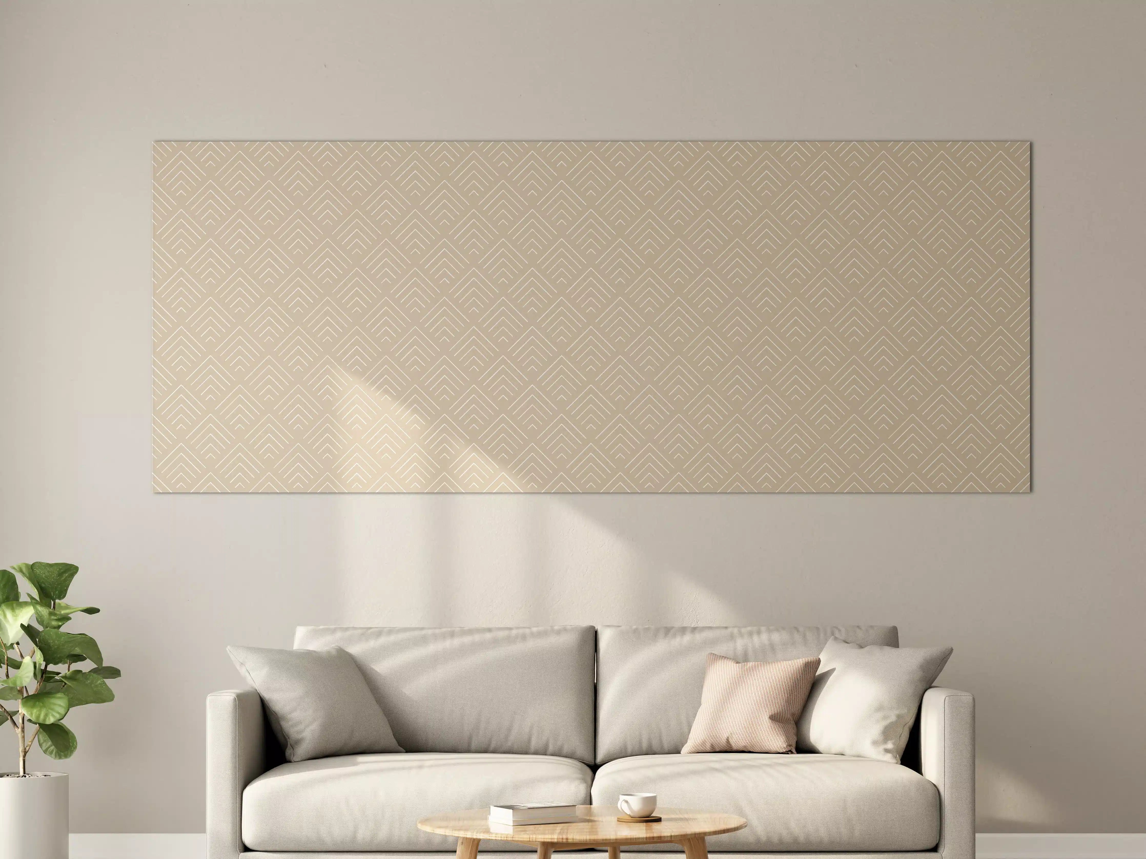 Große Wandbilder - Beige geometrisches Muster Wandbild