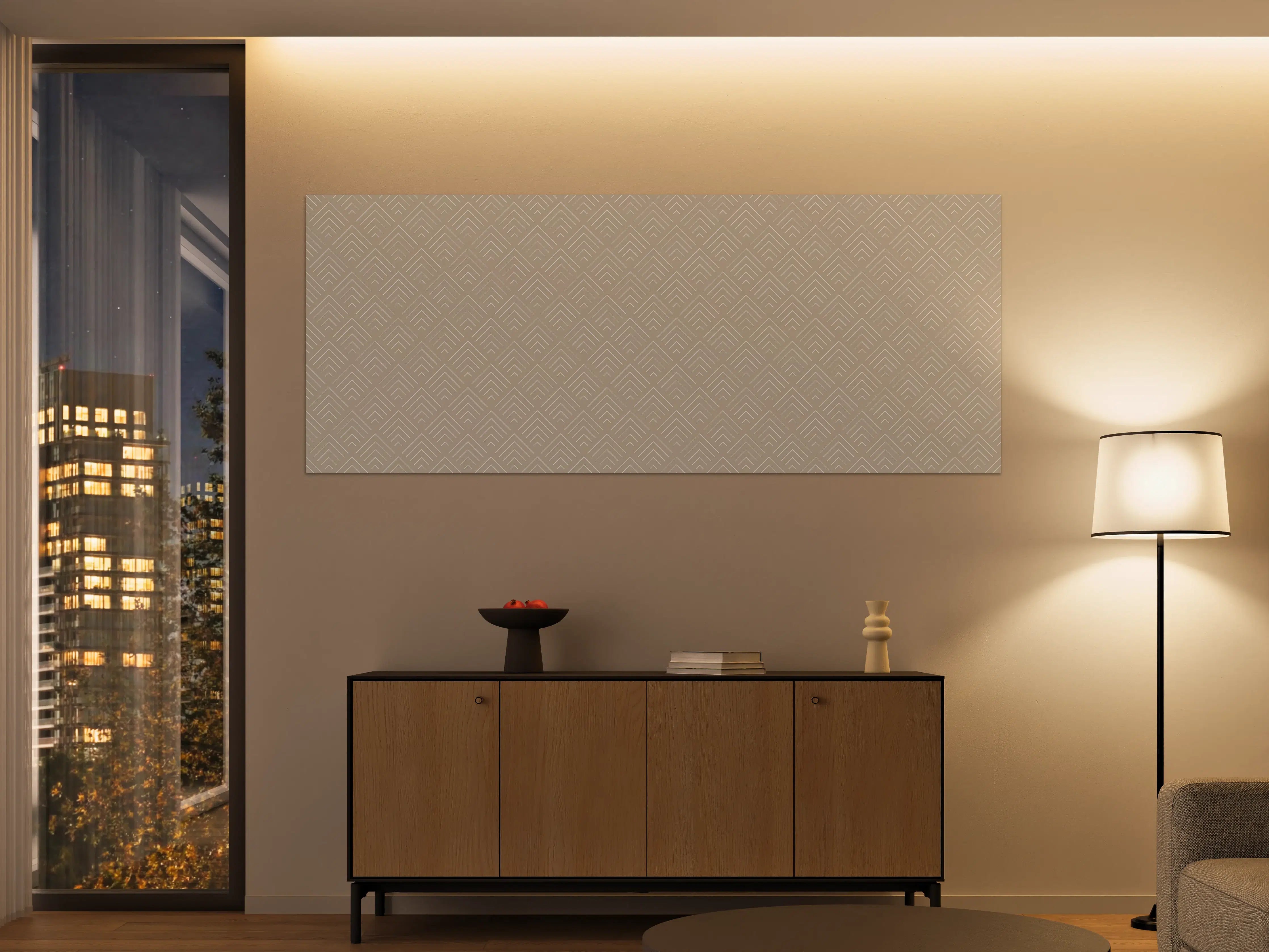 Große Wandbilder - Beige geometrisches Muster Wandbild