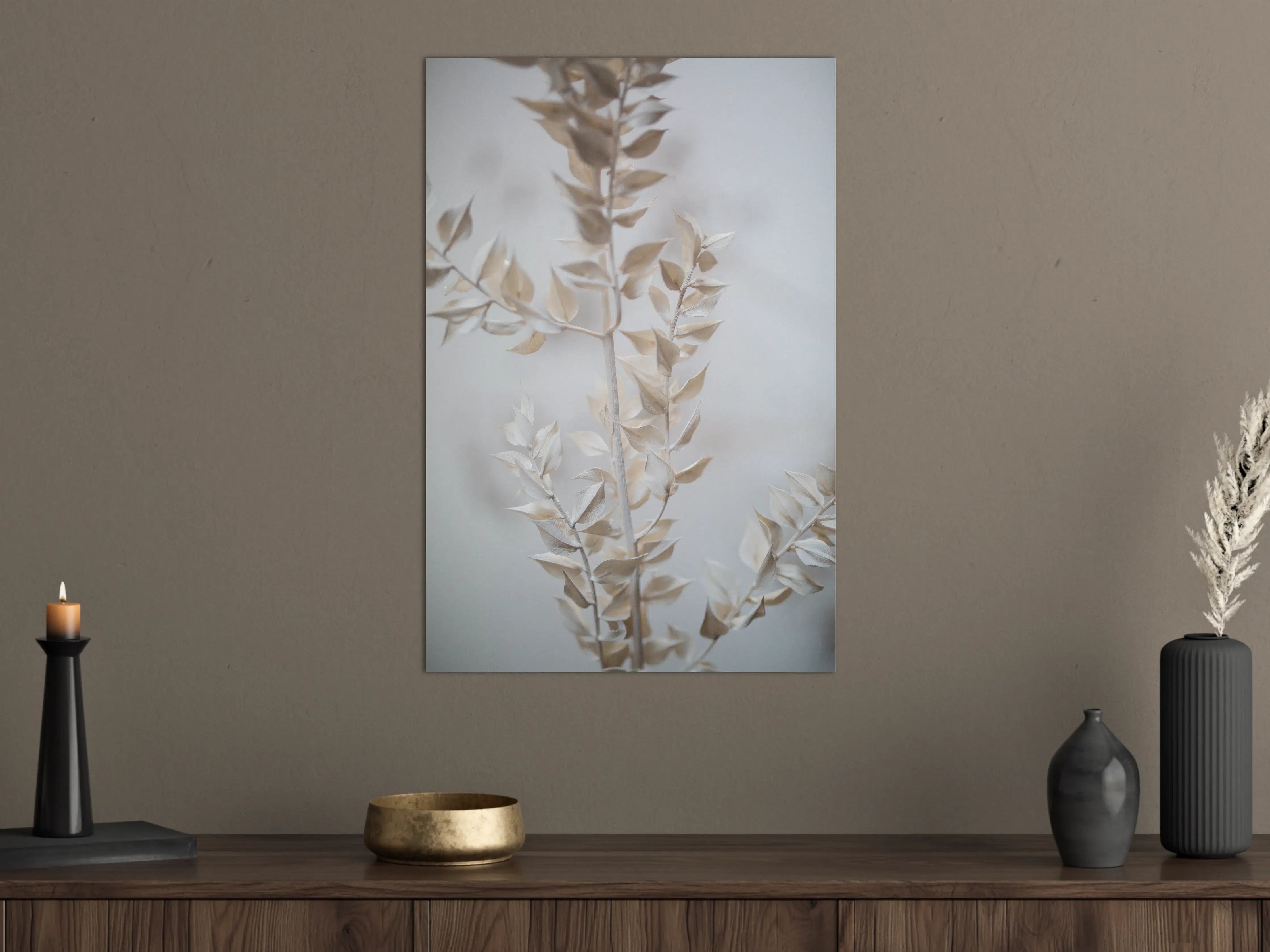 Große Wandbilder - Beige getrocknete Pflanze im minimalistischem Stil