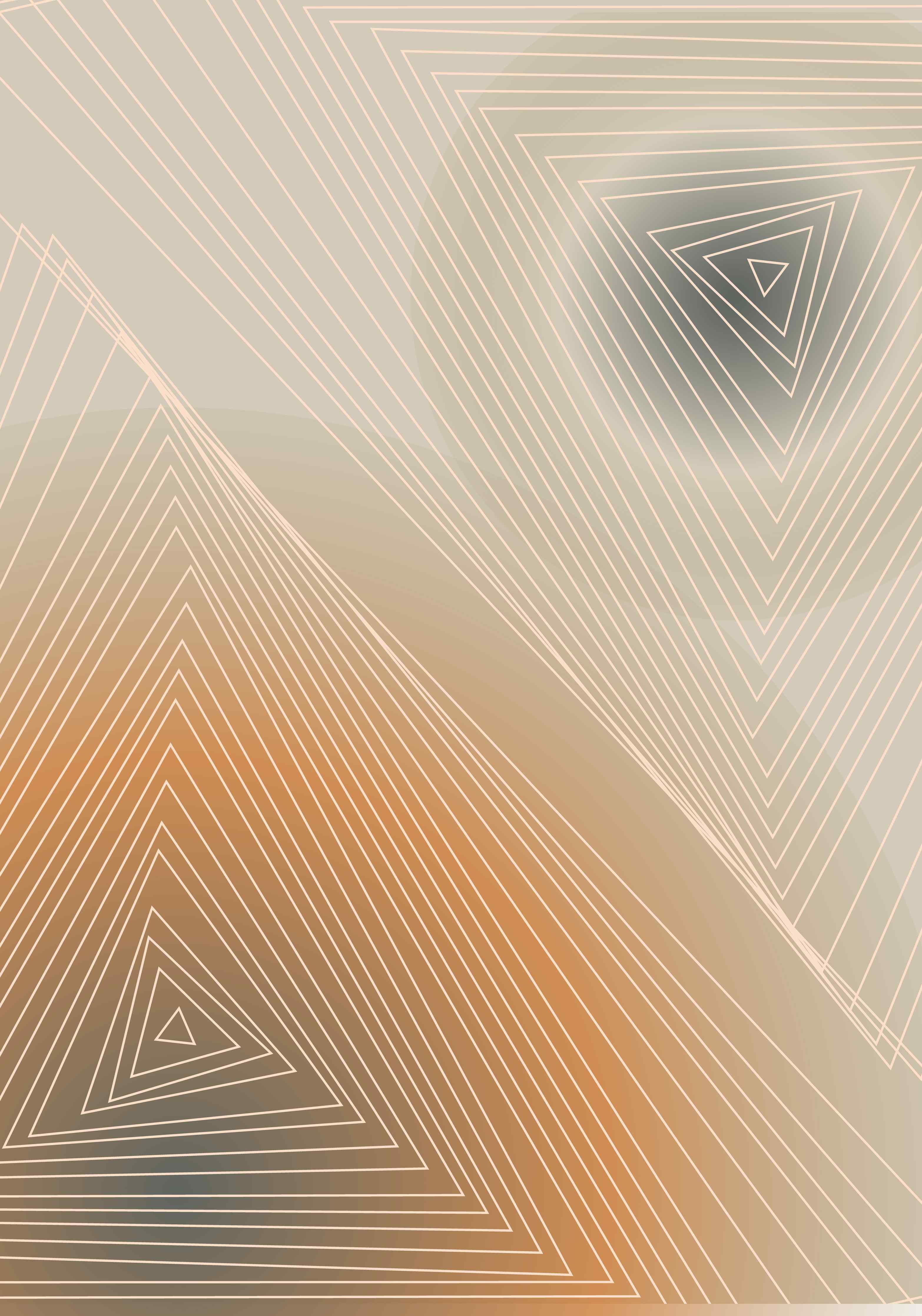 Große Wandbilder-Beige und Graue geometrische Muster mit Triangle-Design