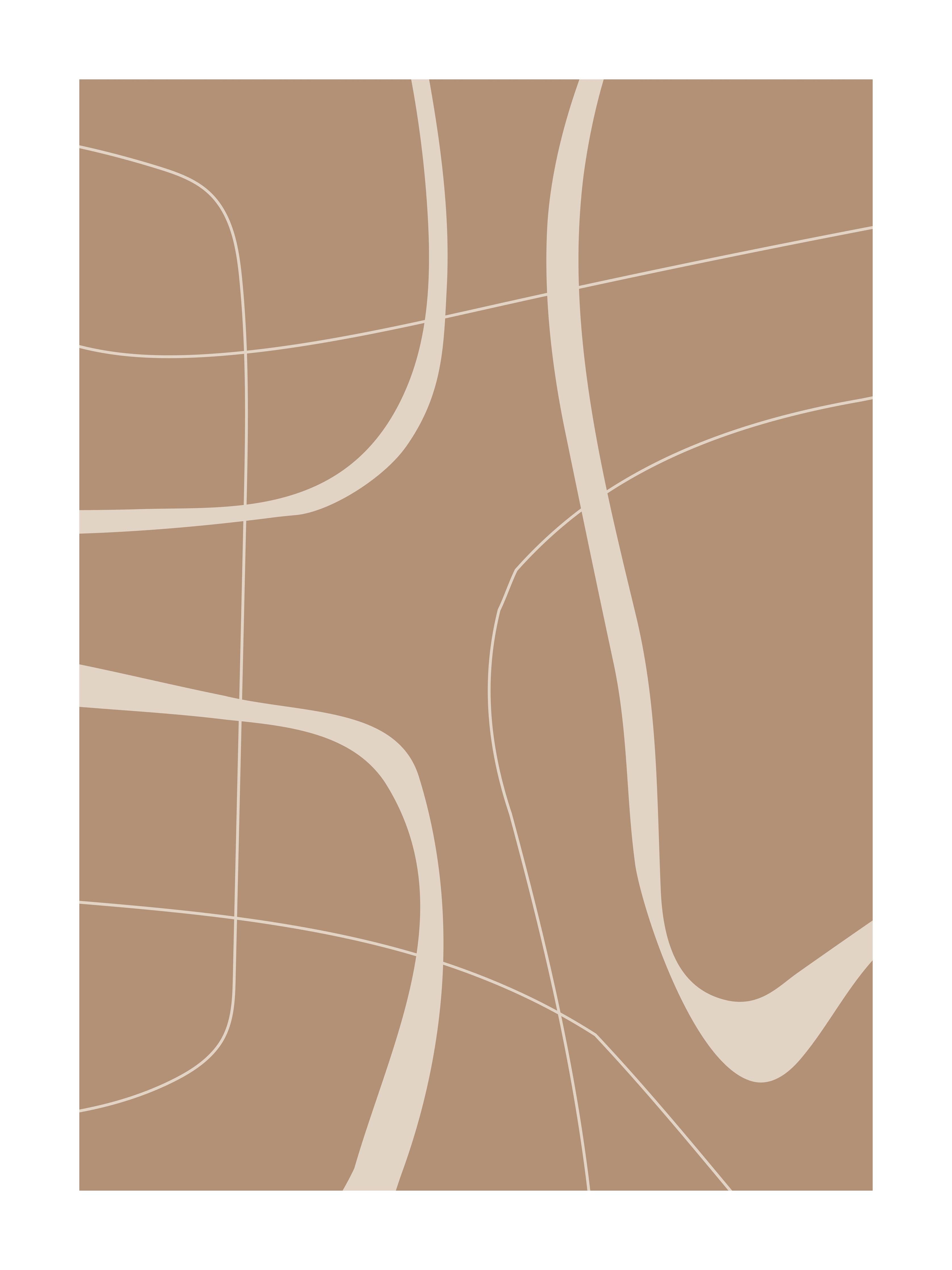 Große Wandbilder-Beige-weiße abstrakte Geometrie