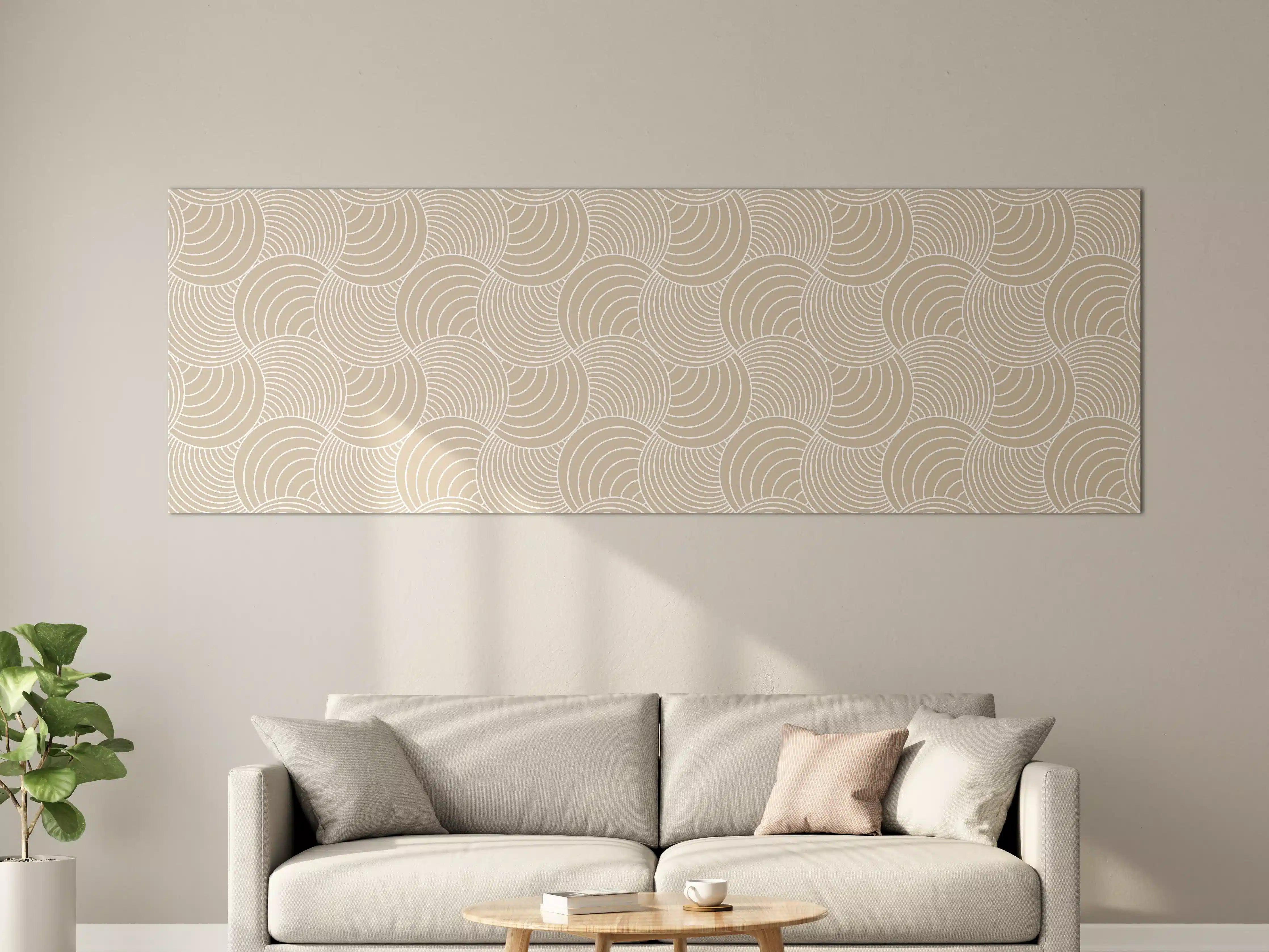 Große Wandbilder - Beige-wellige Struktur