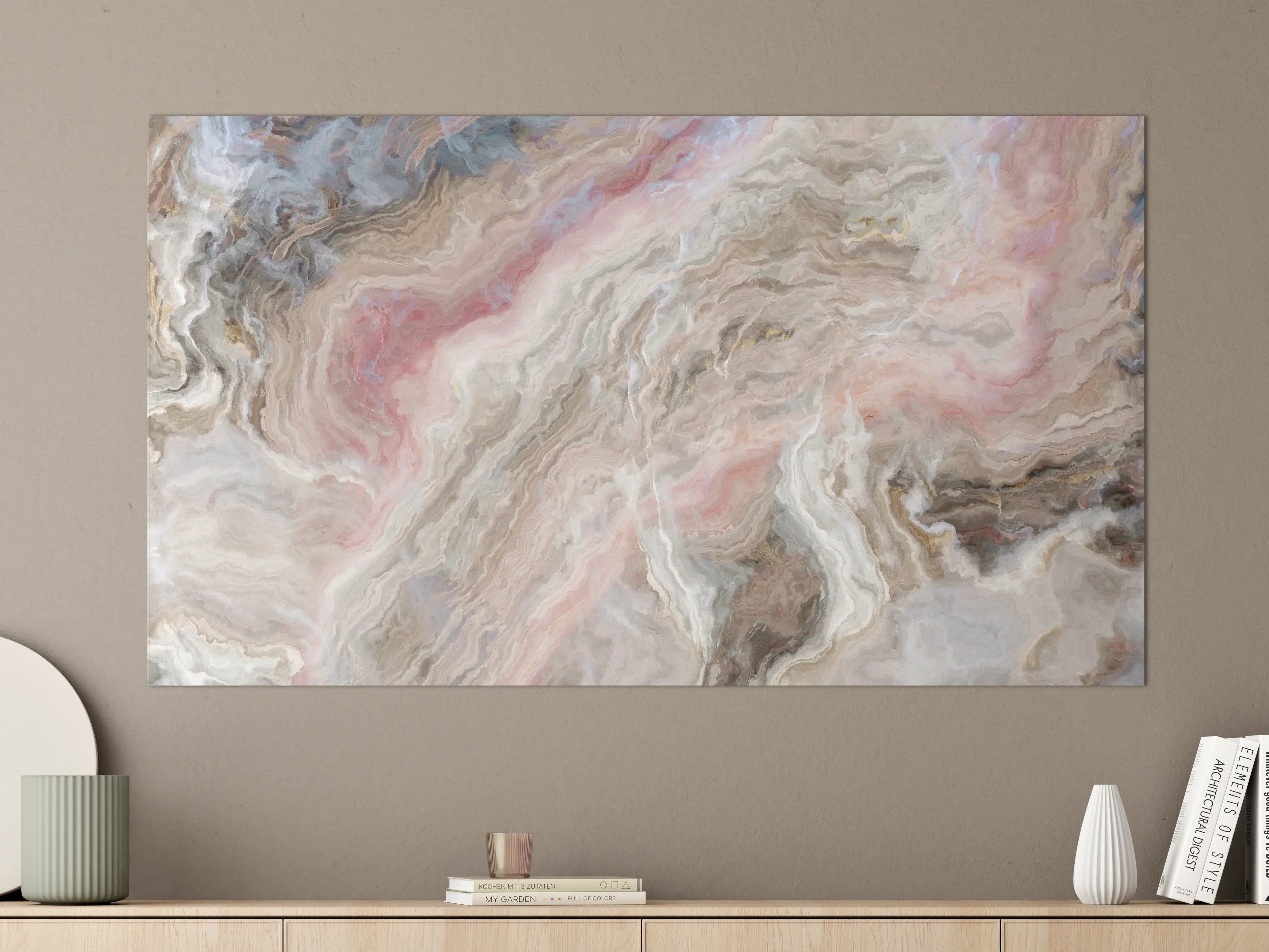Große Wandbilder - Beigefarbiger Marmor