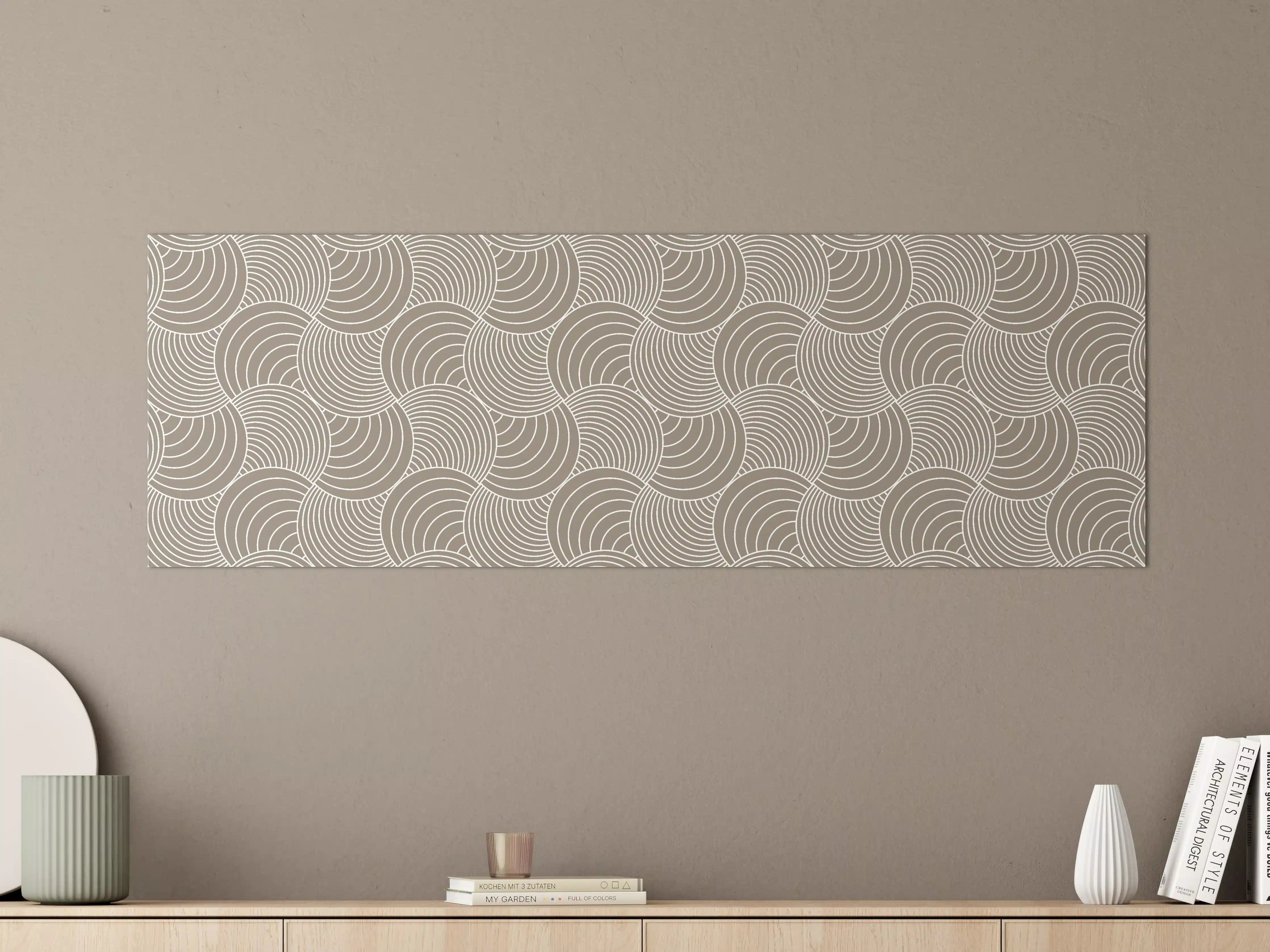 Große Wandbilder - Beiger Wellendesign