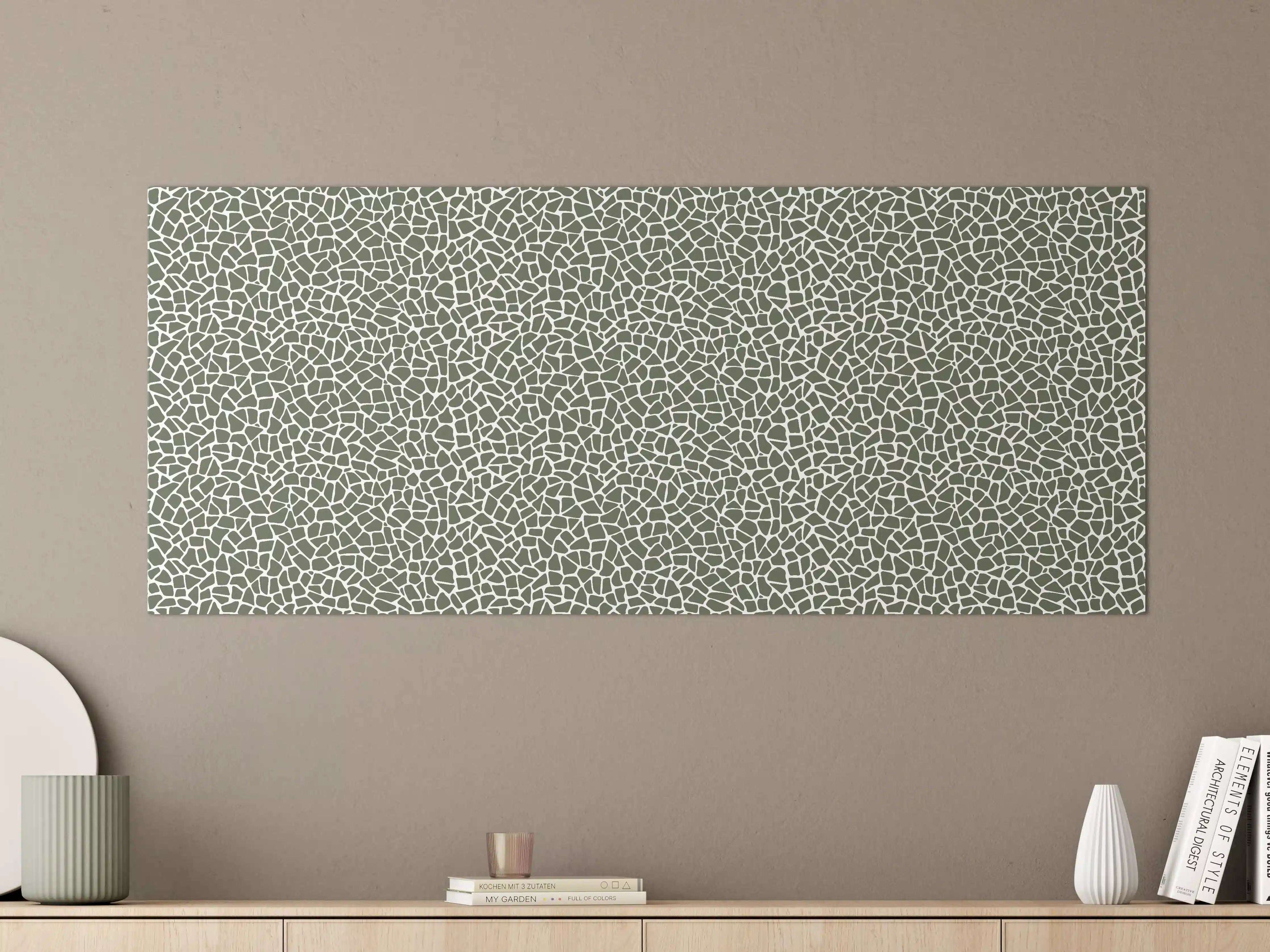 Große Wandbilder - Beiges und Grau-Muster mit geometrischer Struktur