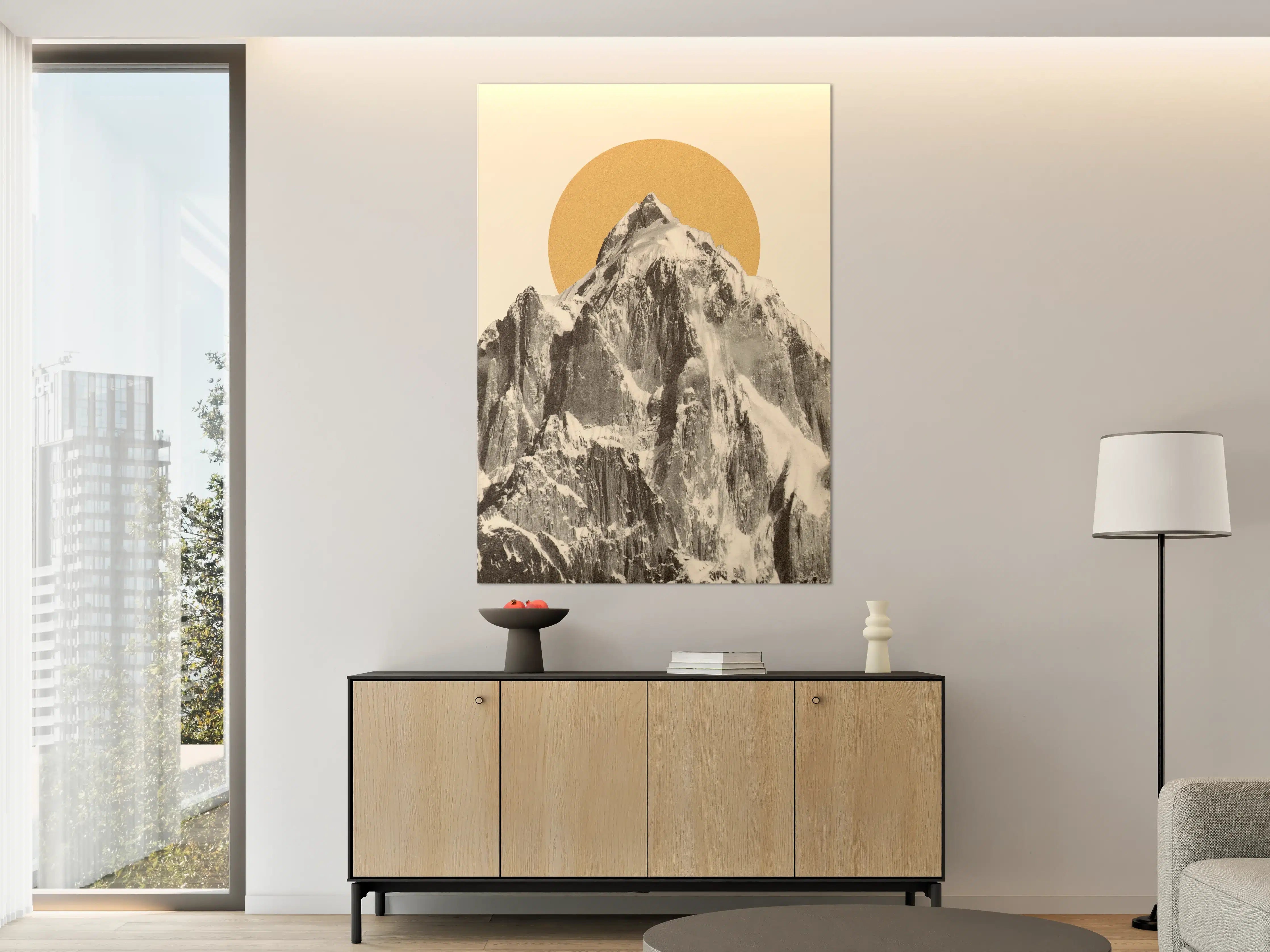 Große Wandbilder - Berggipfel im Sonnenlicht Poster