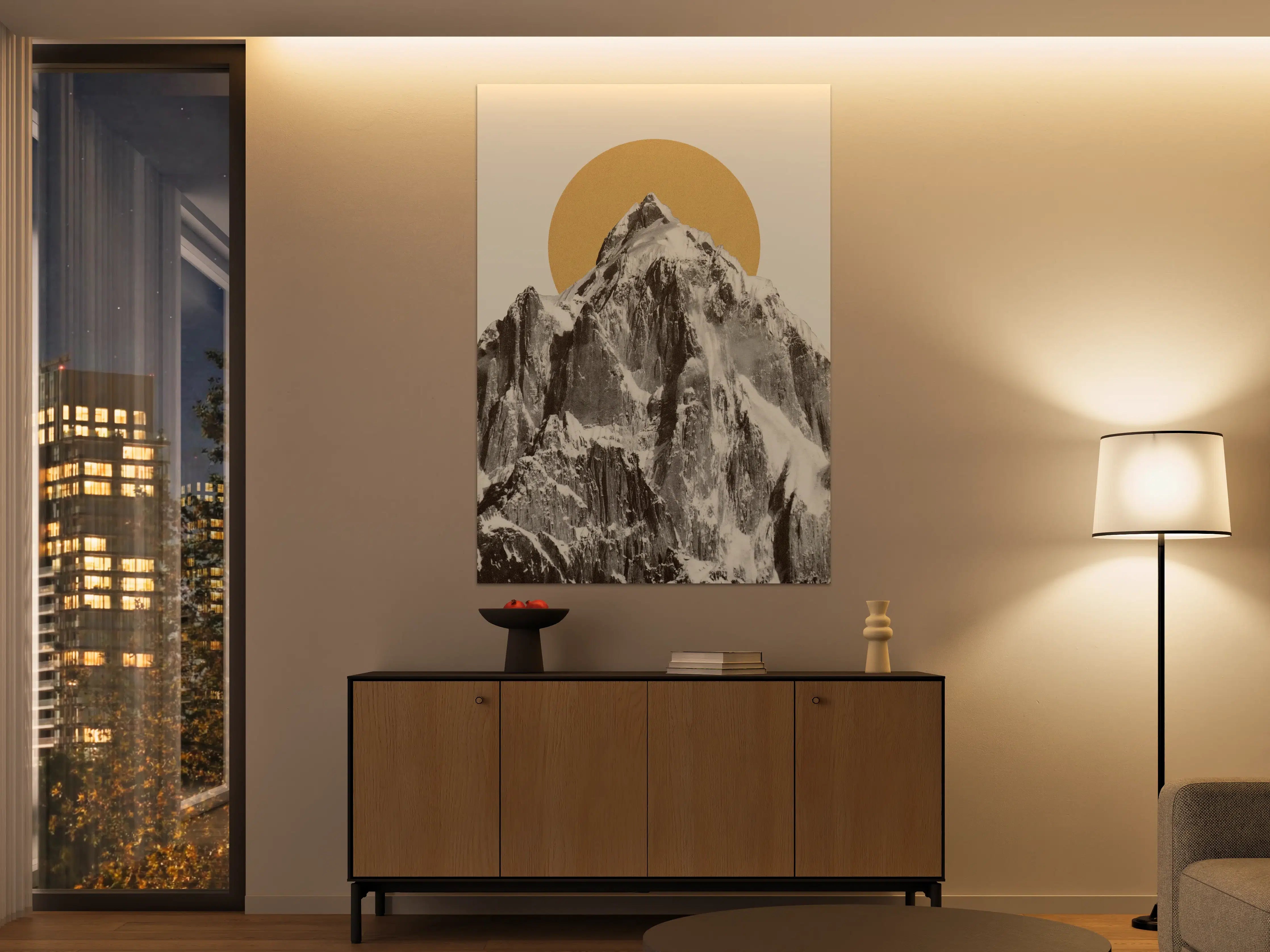 Große Wandbilder - Berggipfel im Sonnenlicht Poster