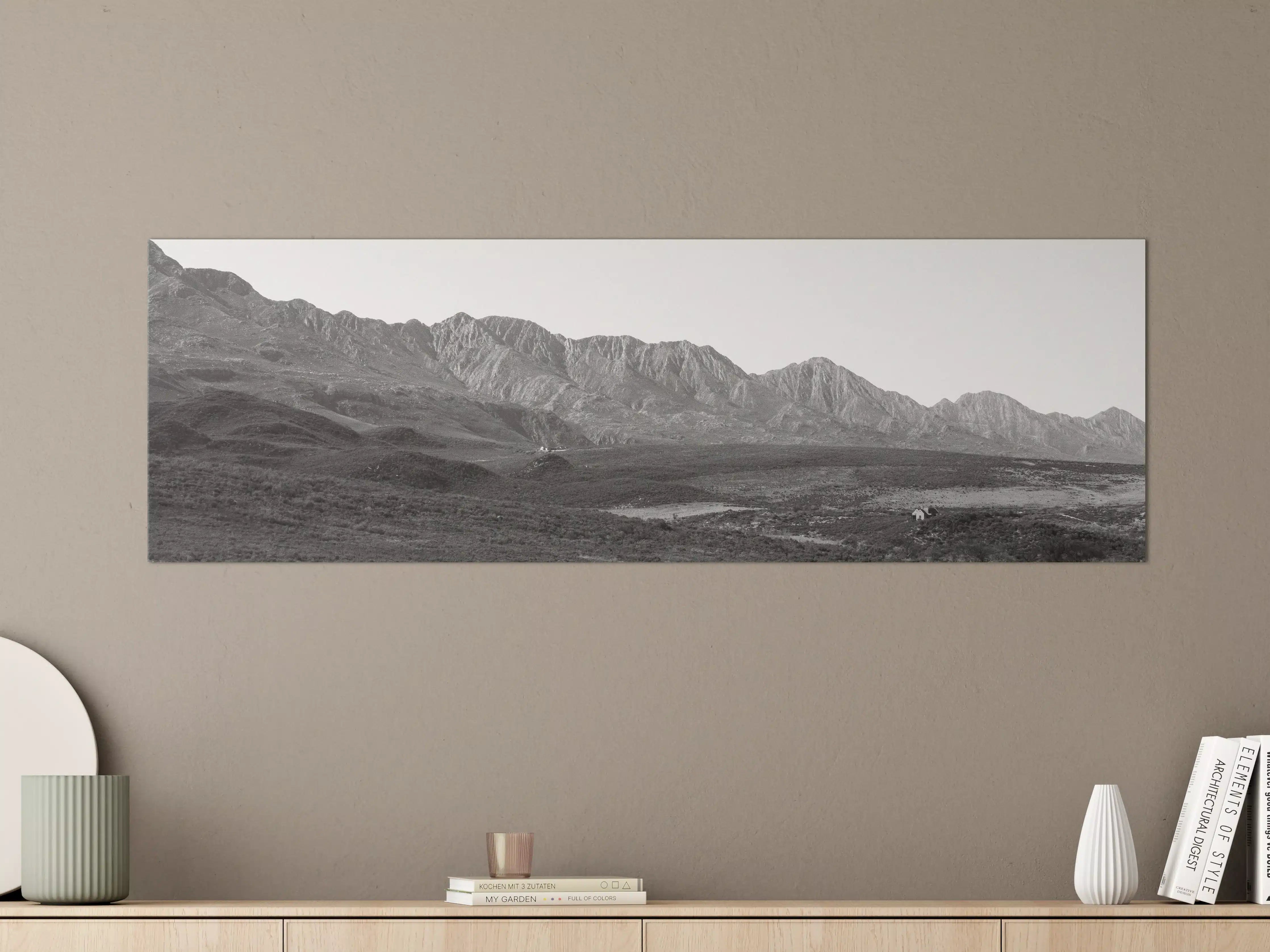 Große Wandbilder - Berglandschaft im Schwarz-Weiß-Look