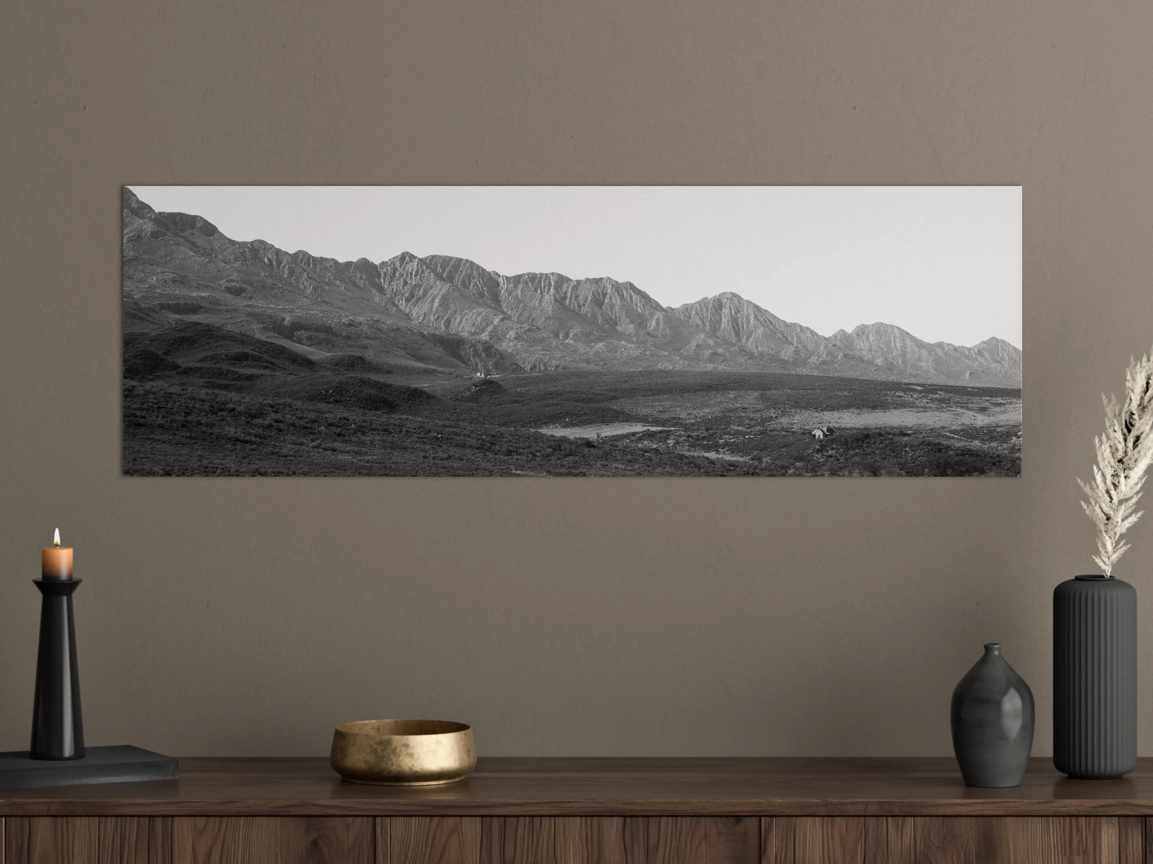 Große Wandbilder - Berglandschaft im Schwarz-Weiß-Look