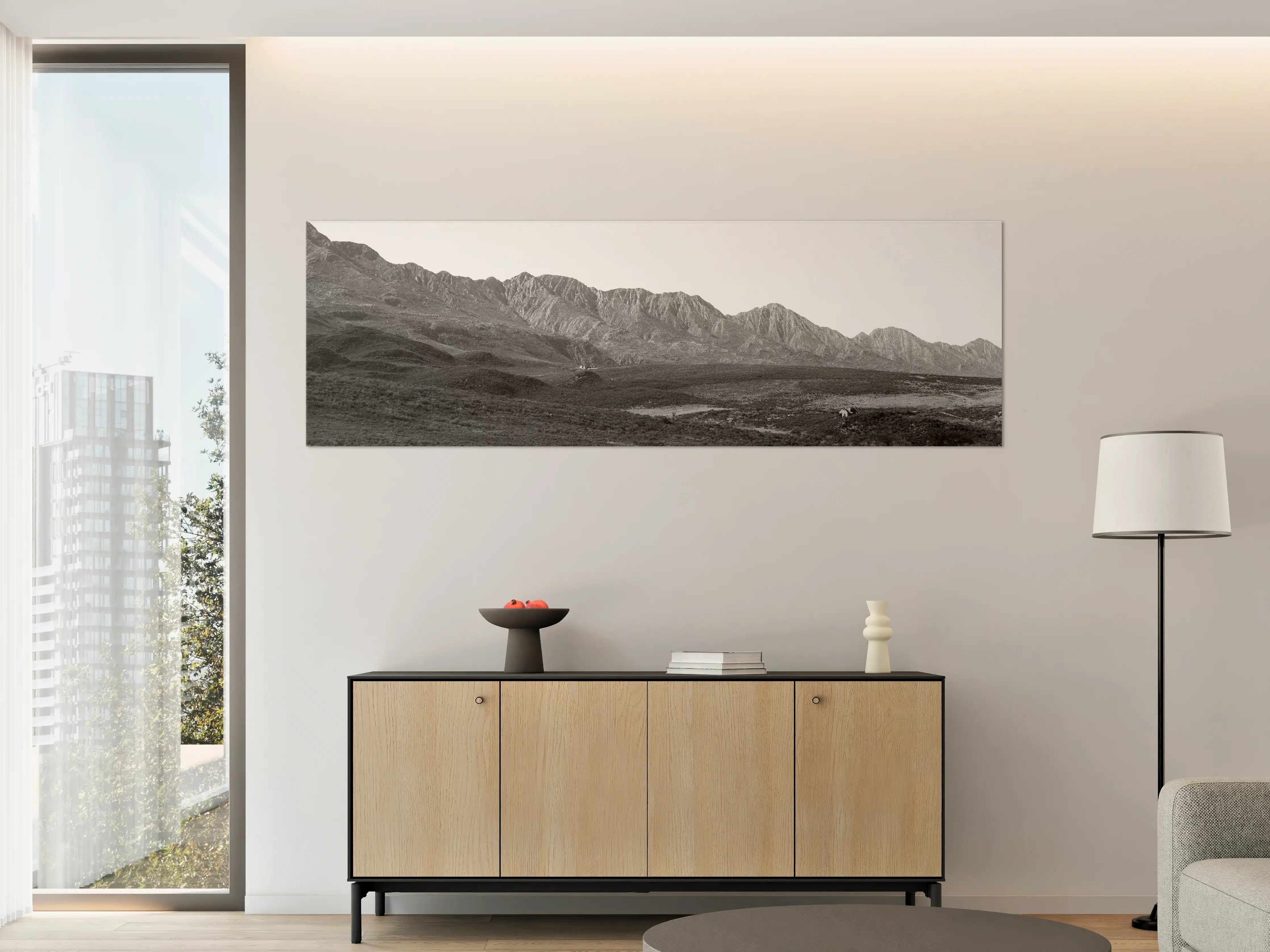 Große Wandbilder - Berglandschaft im Schwarz-Weiß-Look