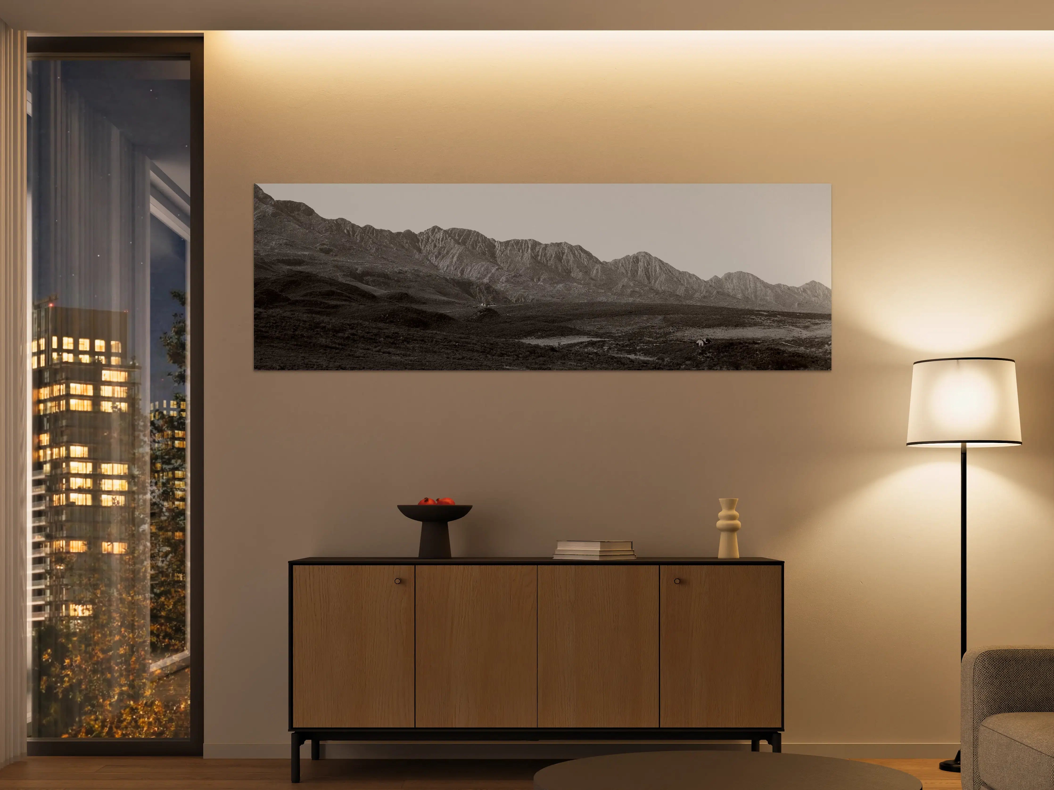 Große Wandbilder - Berglandschaft im Schwarz-Weiß-Look