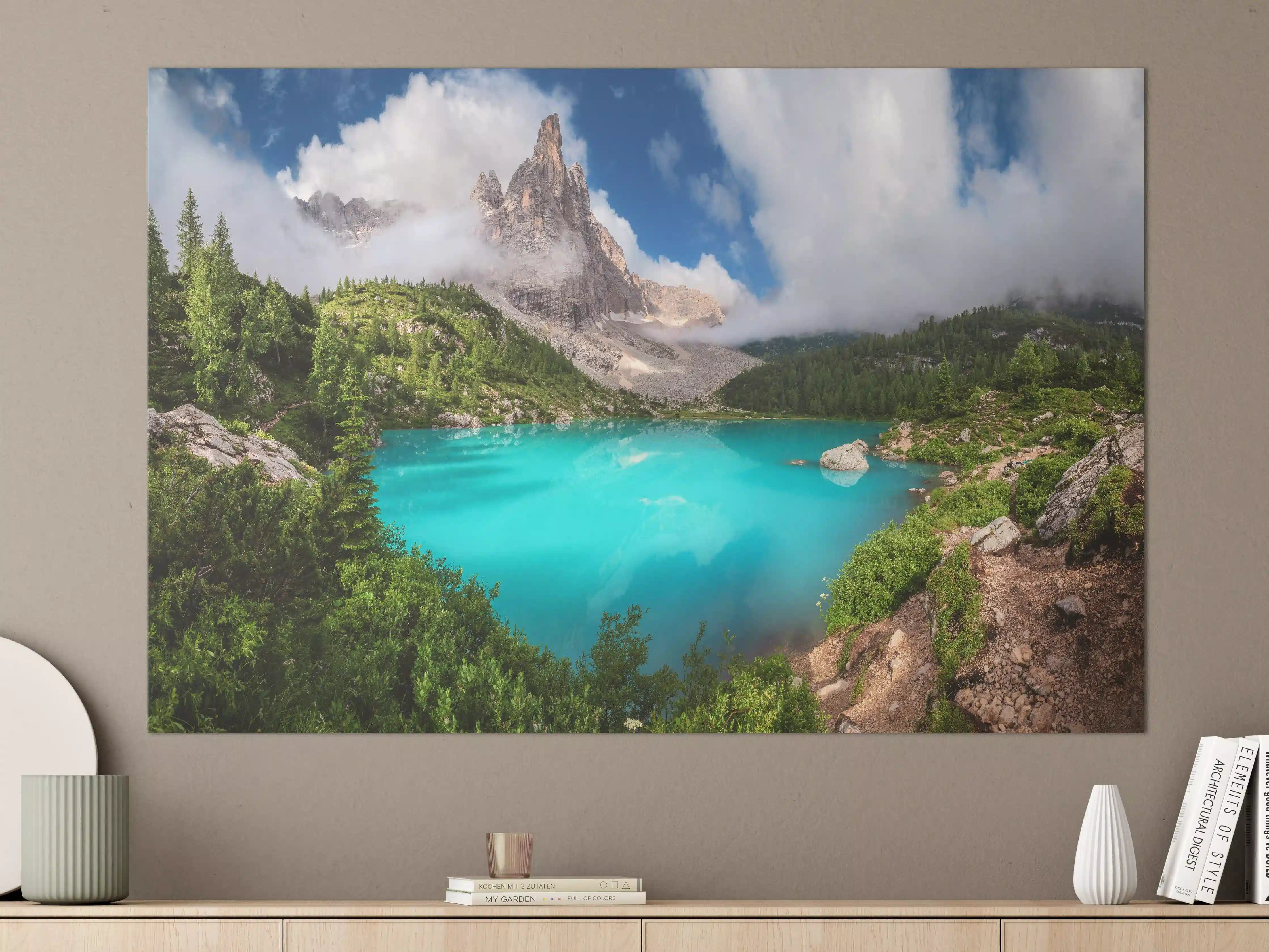 Große Wandbilder - Bergsee inmitten unberührter Natur