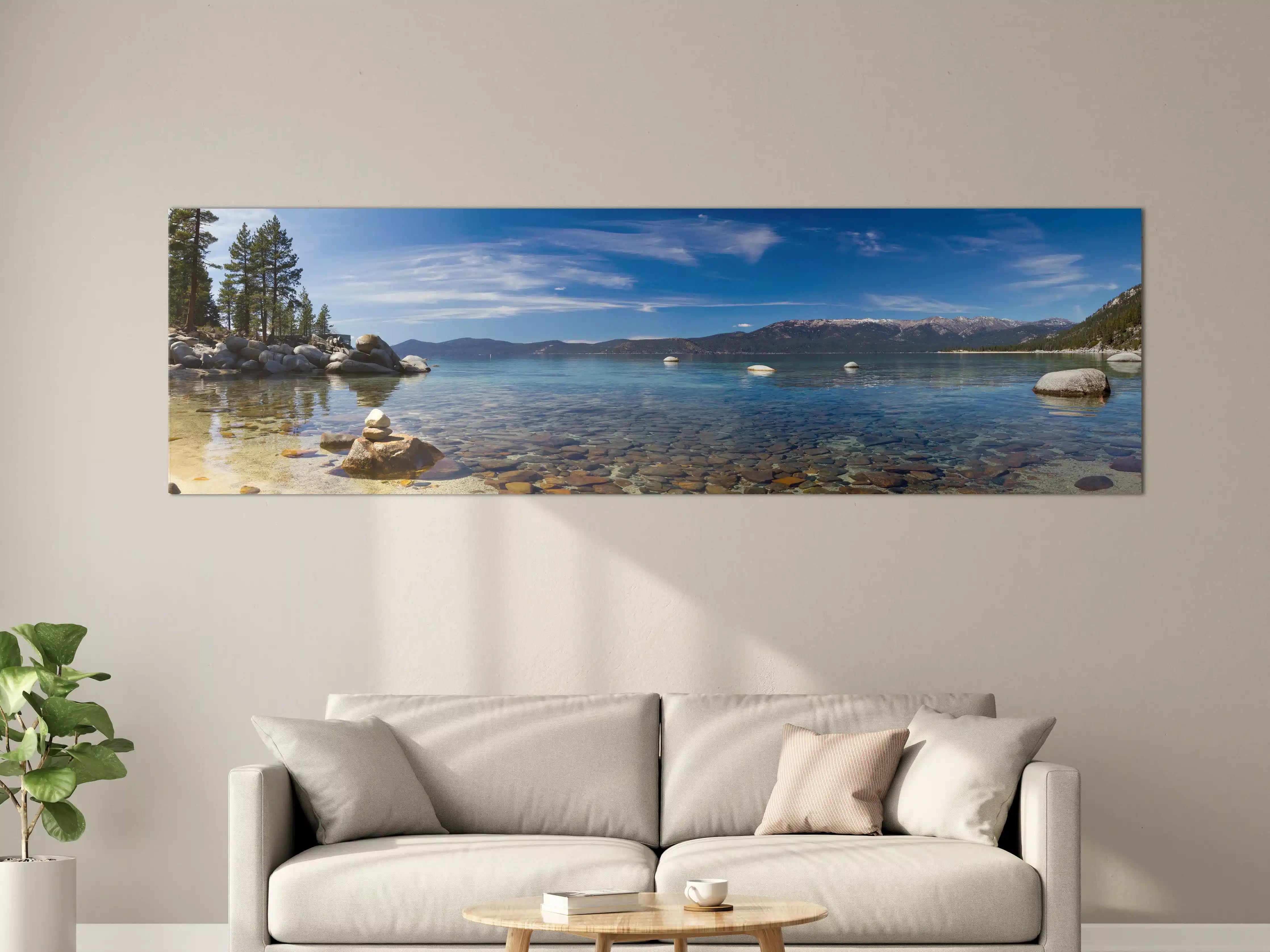 Große Wandbilder - Bergsee unter klarem Himmel