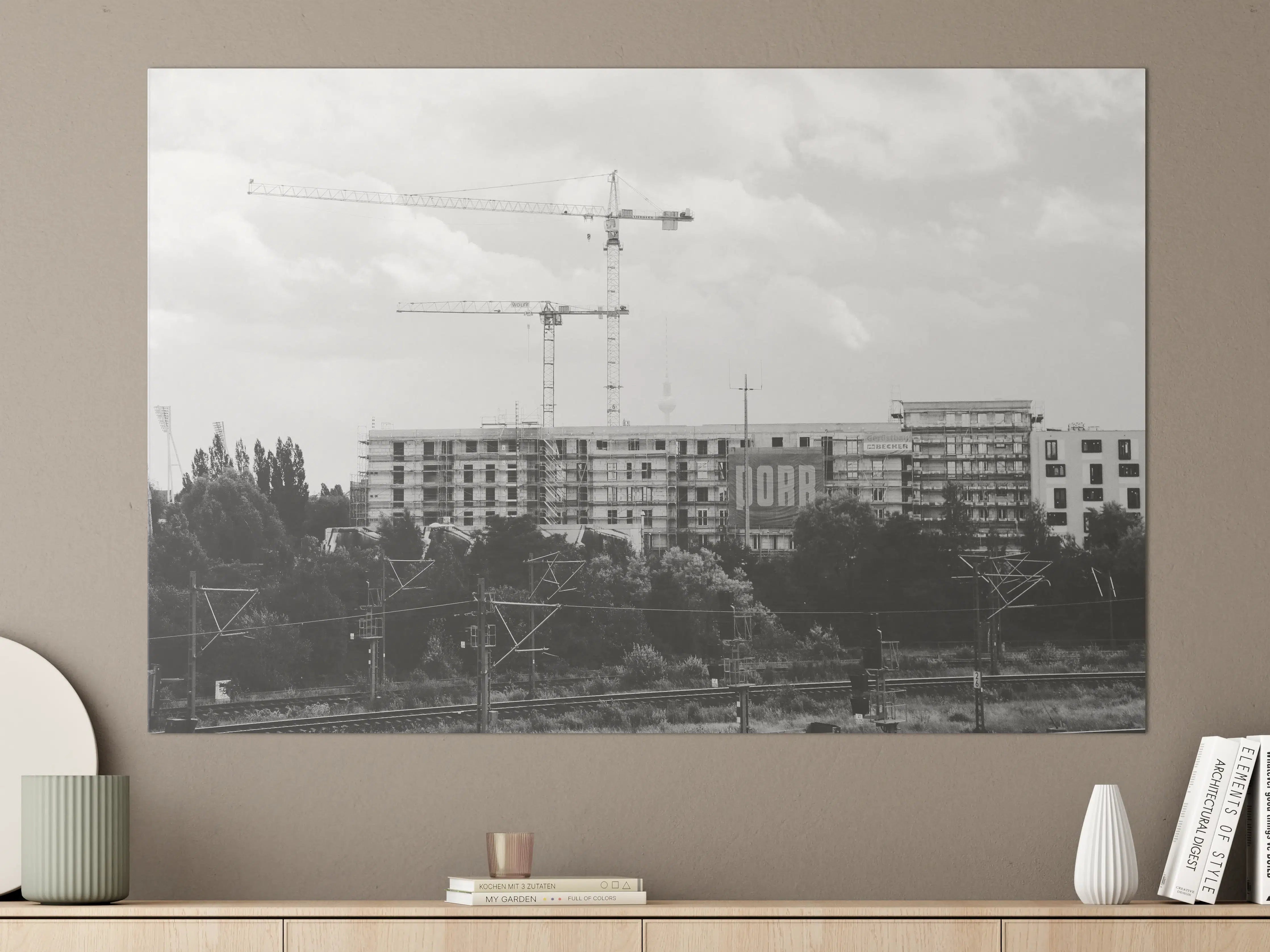 Große Wandbilder - Berlin Monochrom Stadtlandschaft