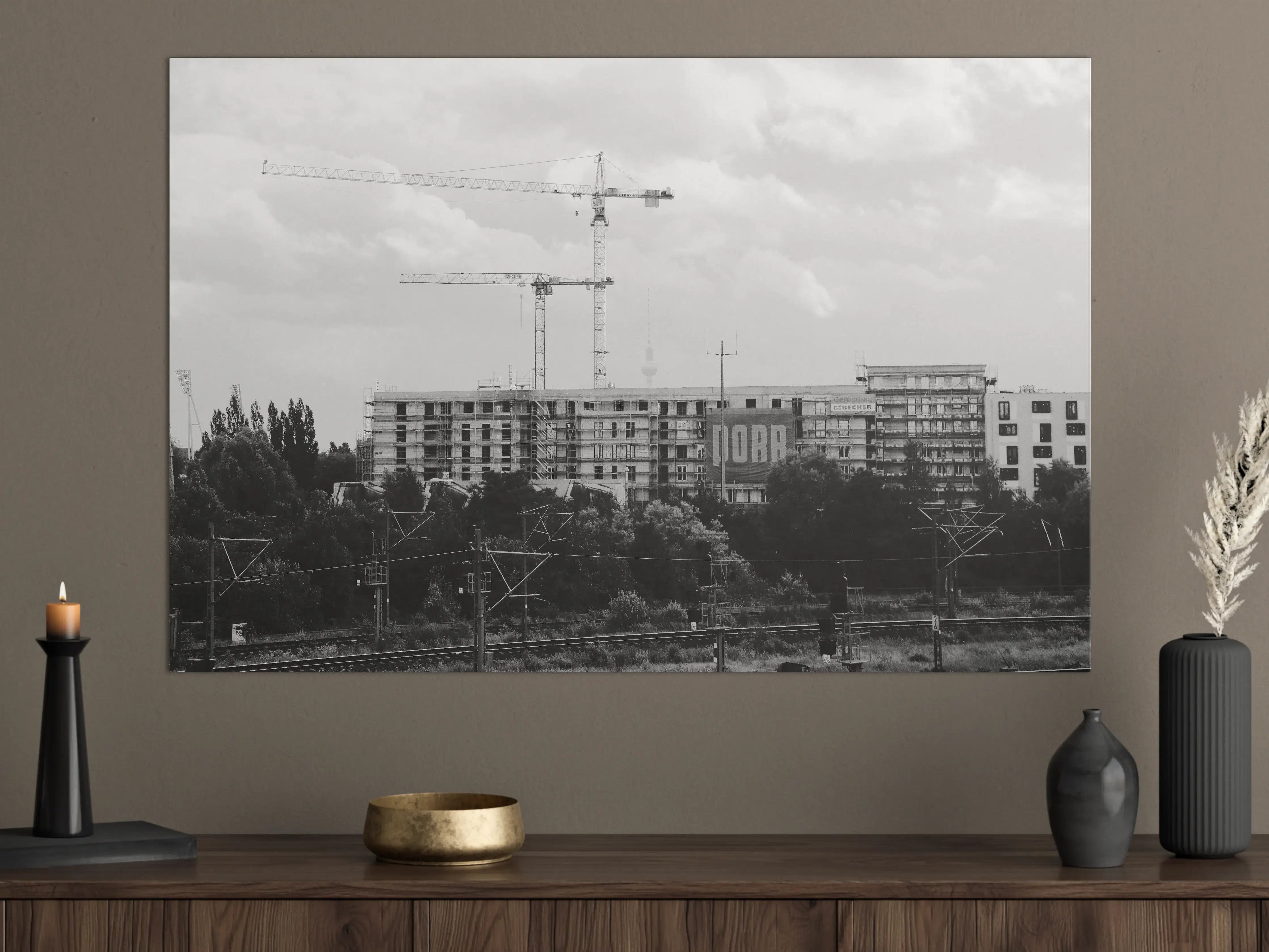 Große Wandbilder - Berlin Monochrom Stadtlandschaft
