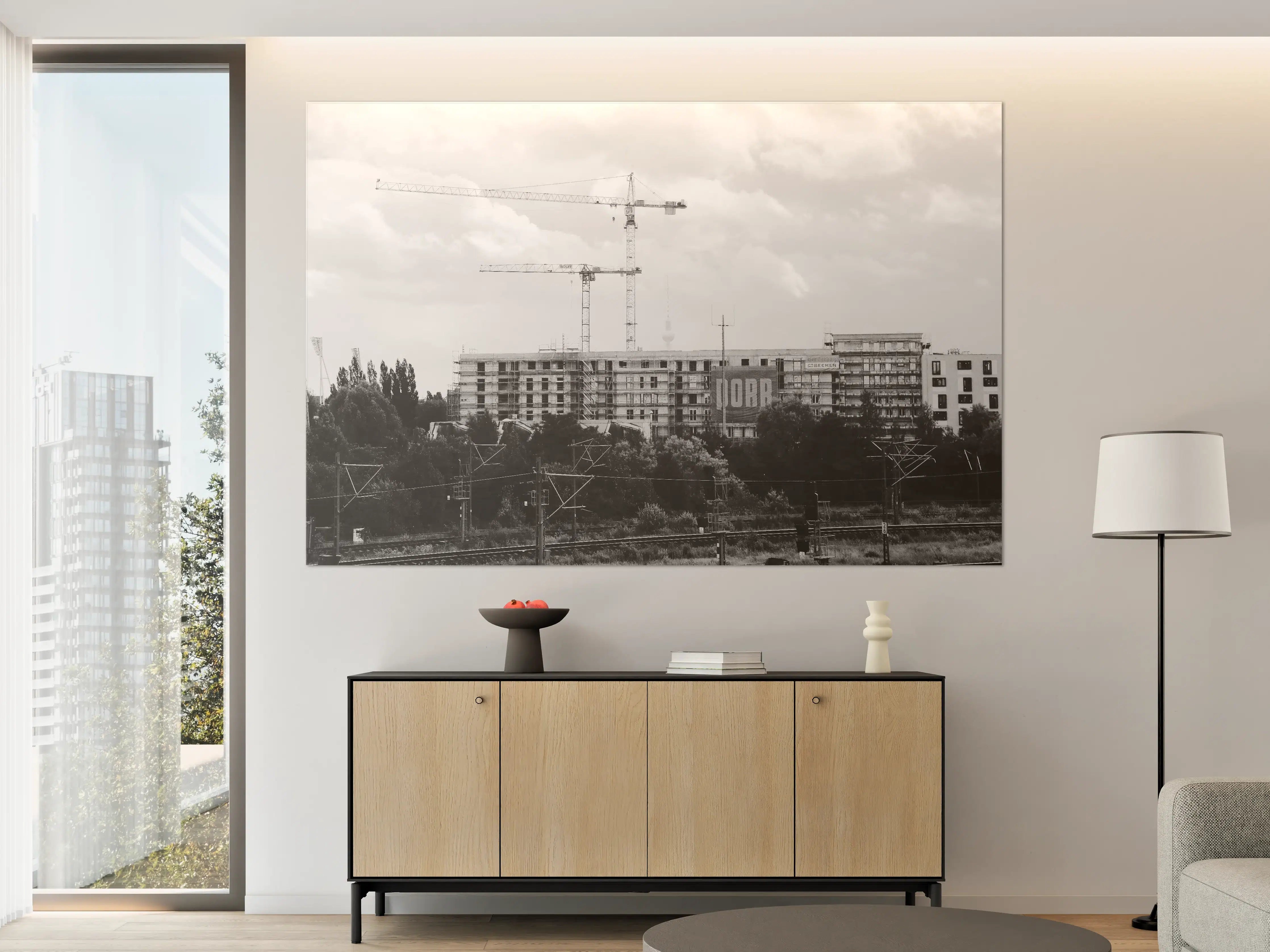 Große Wandbilder - Berlin Monochrom Stadtlandschaft
