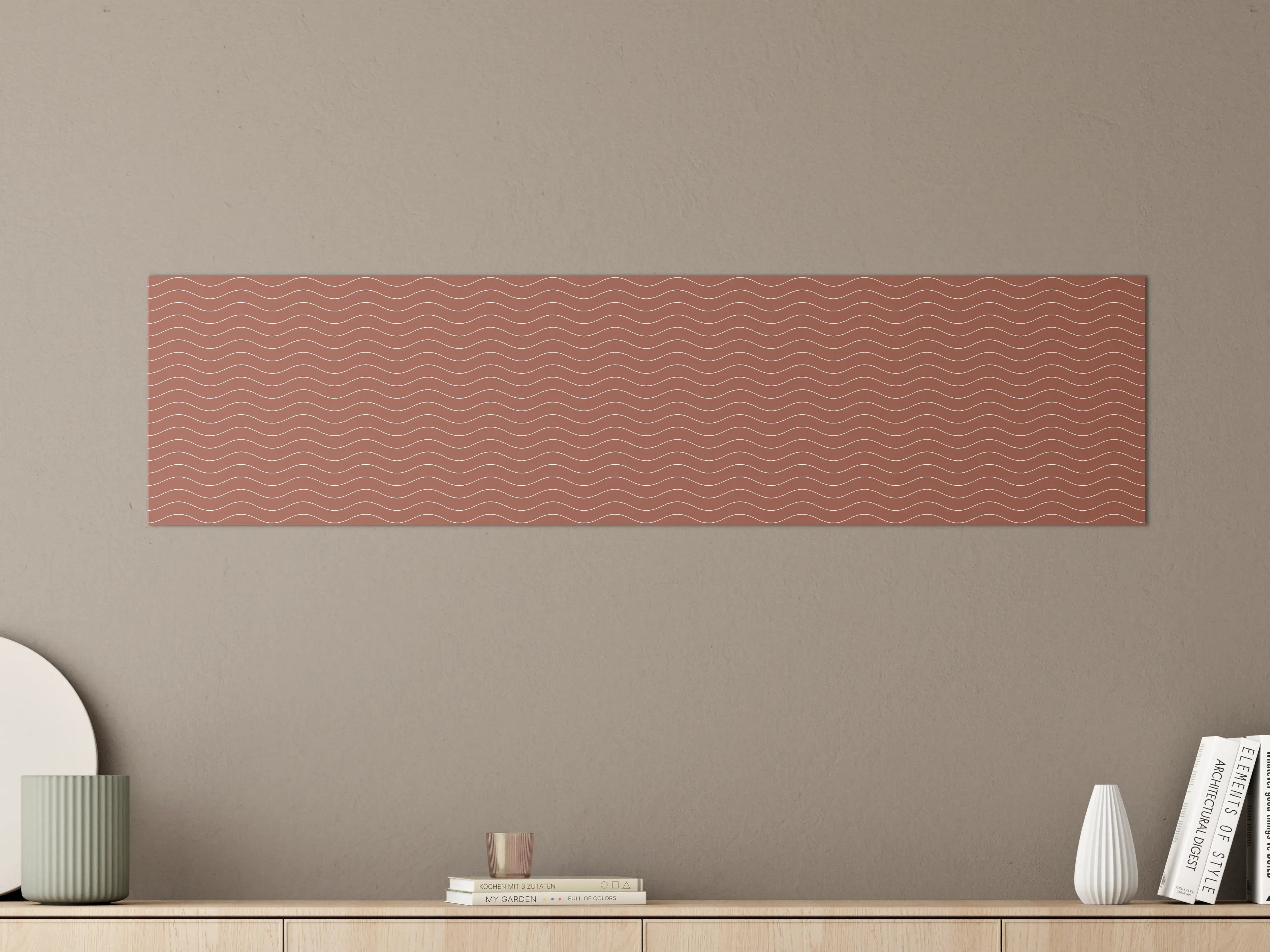 Große Wandbilder - Betonwand mit rotem Marmor-Design