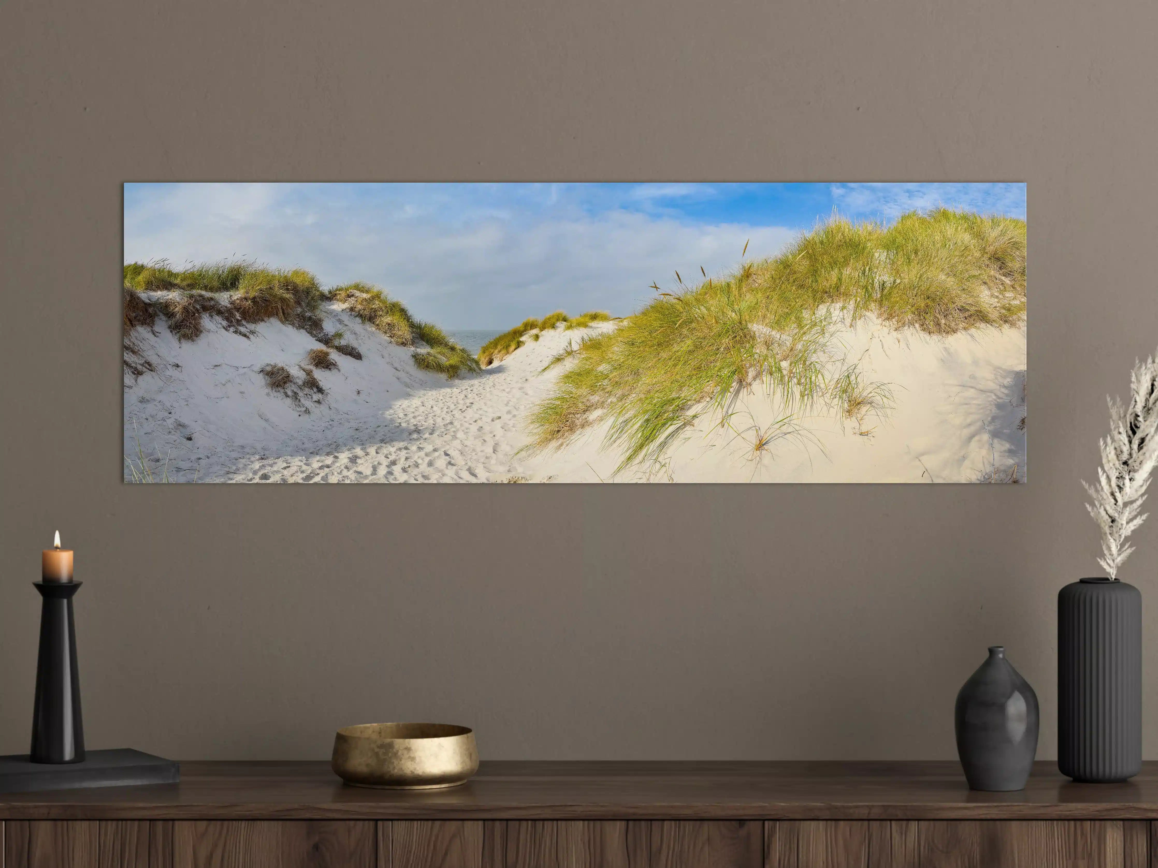 Große Wandbilder - Bilderbuch-Strandlandschaft mit Dünen