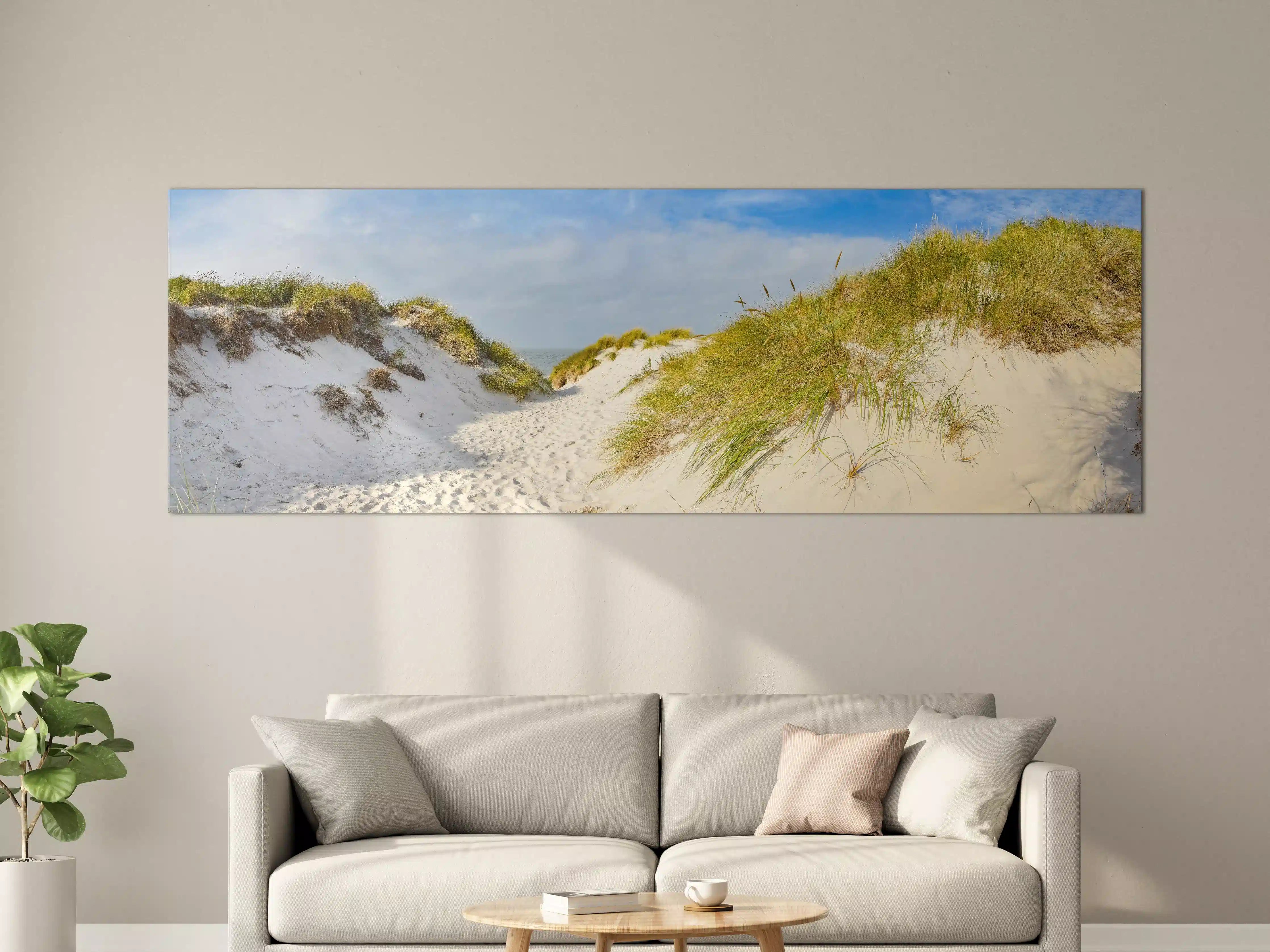 Große Wandbilder - Bilderbuch-Strandlandschaft mit Dünen