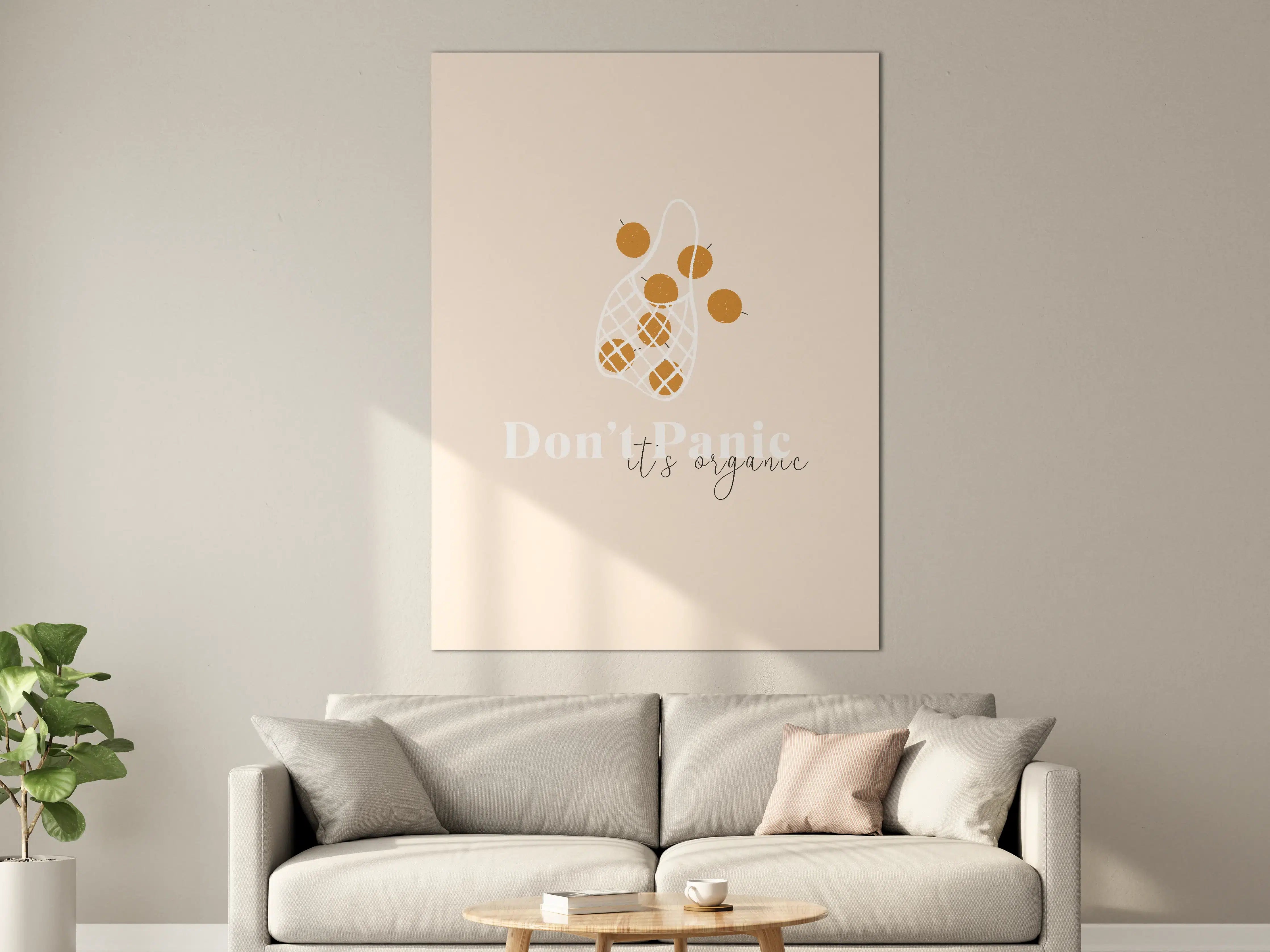 Große Wandbilder - Bio-Früchte Beige-Weiß Design