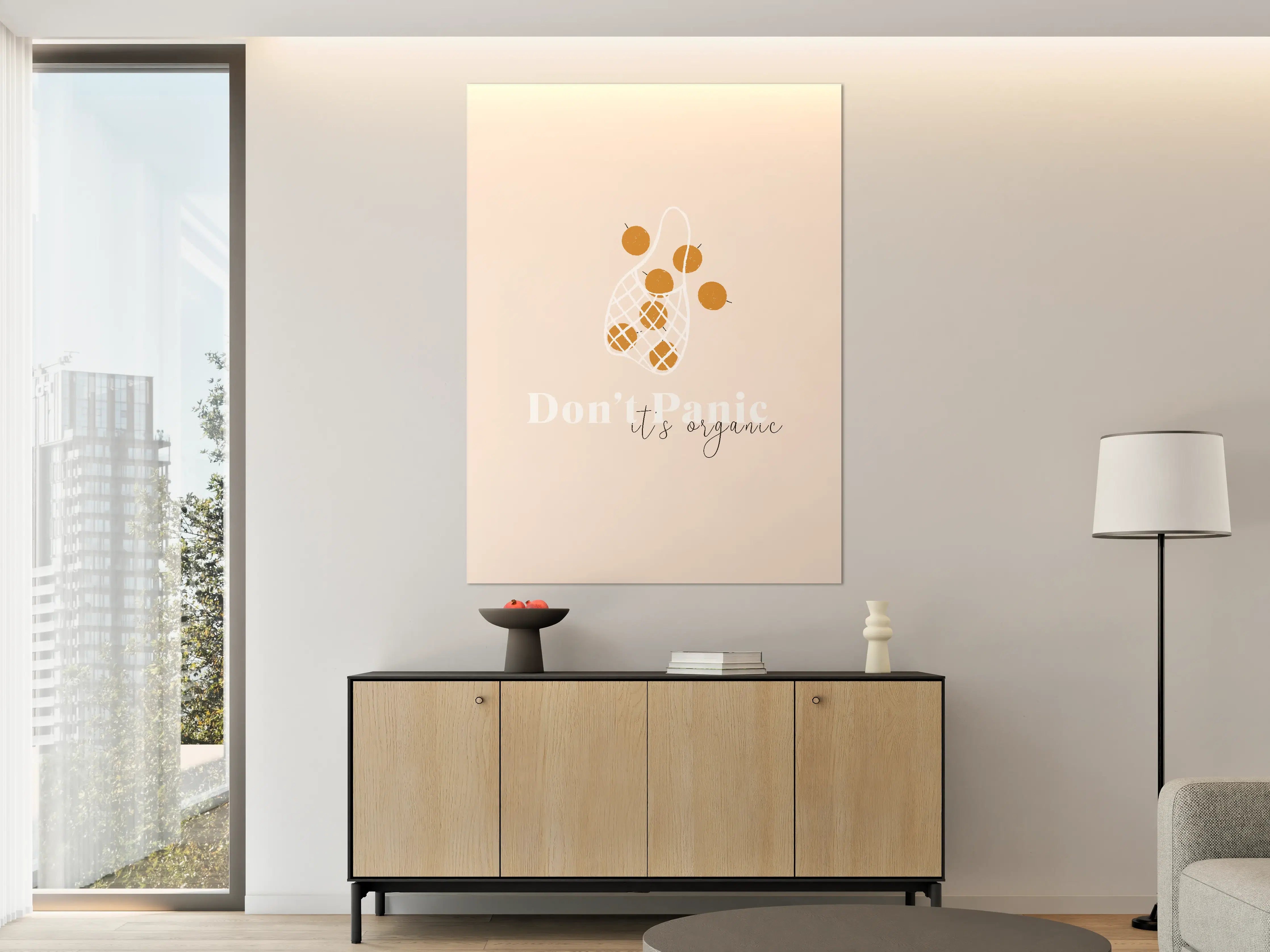 Große Wandbilder - Bio-Früchte Beige-Weiß Design