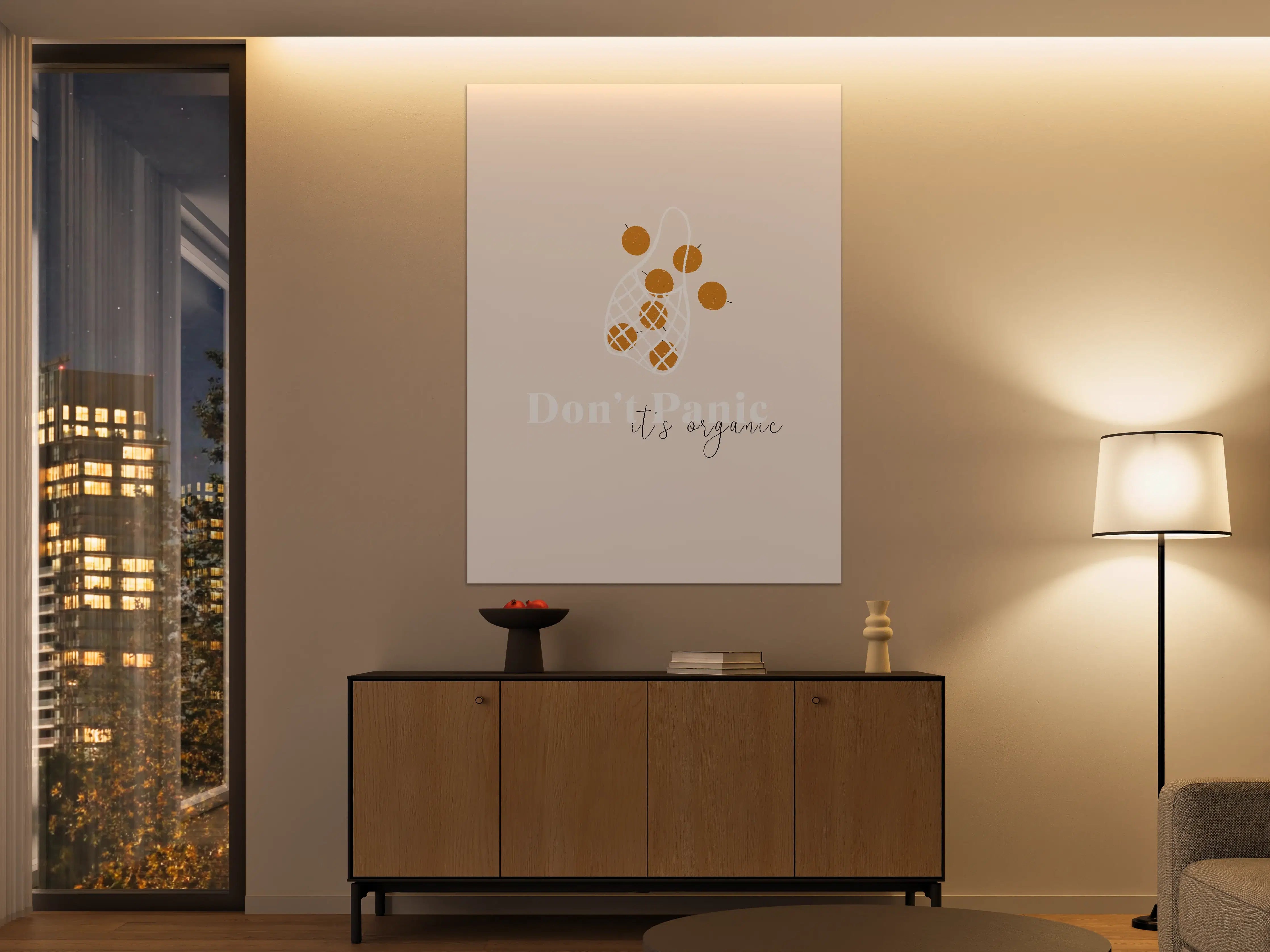 Große Wandbilder - Bio-Früchte Beige-Weiß Design