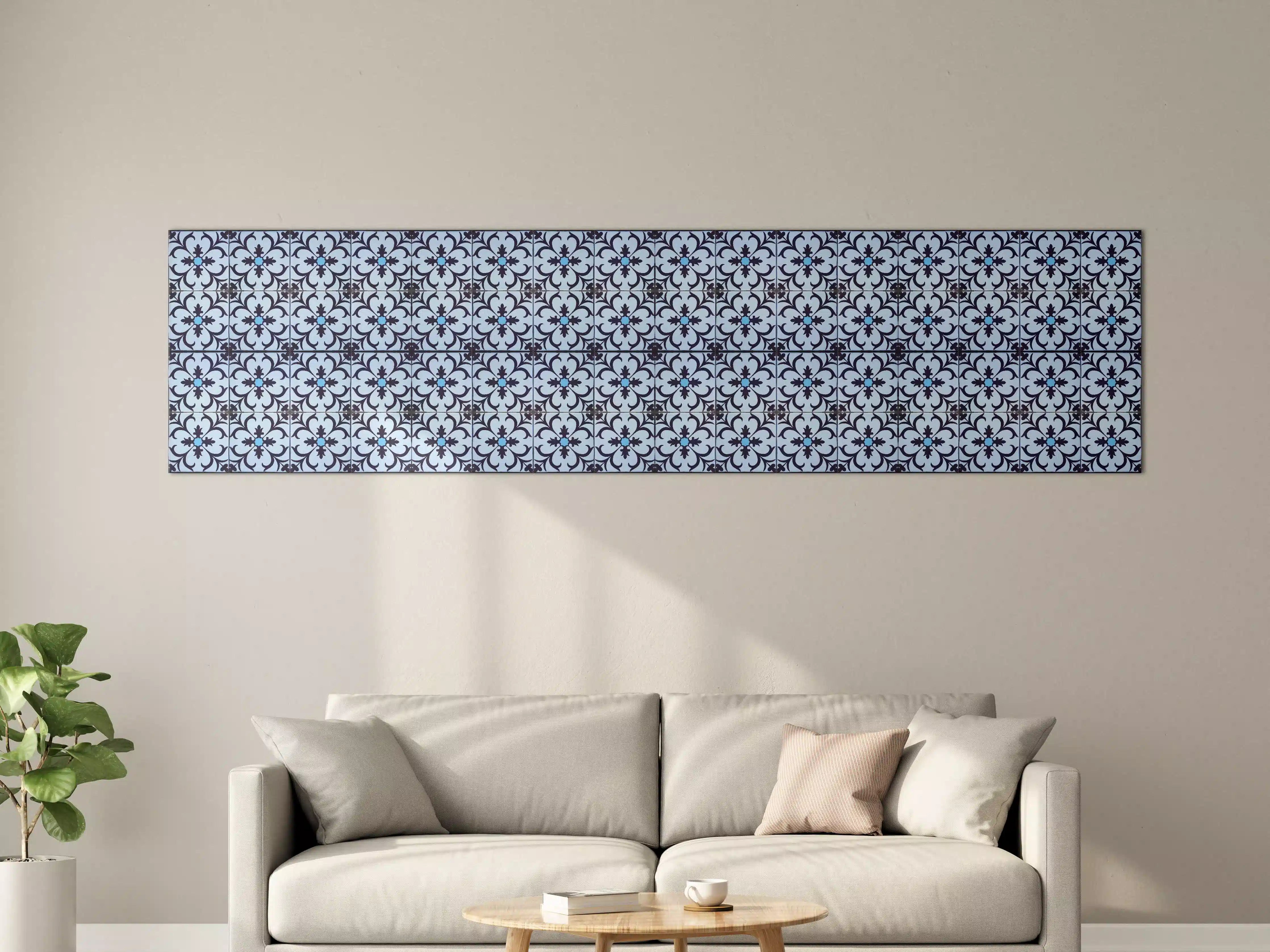 Große Wandbilder - Bläulich traditionelles Mosaik Motiv