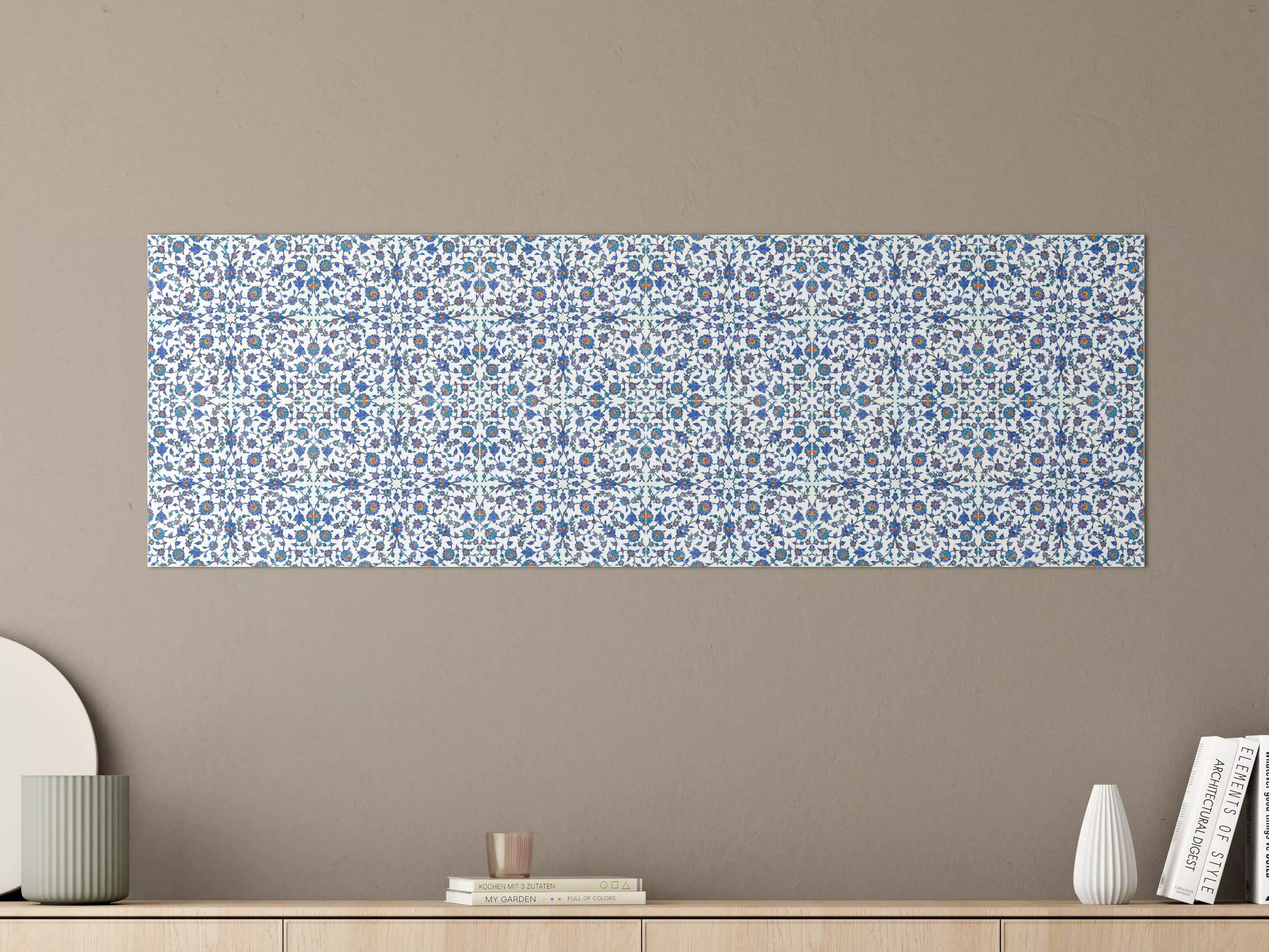 Große Wandbilder - Blau-Weißes Musterdesign