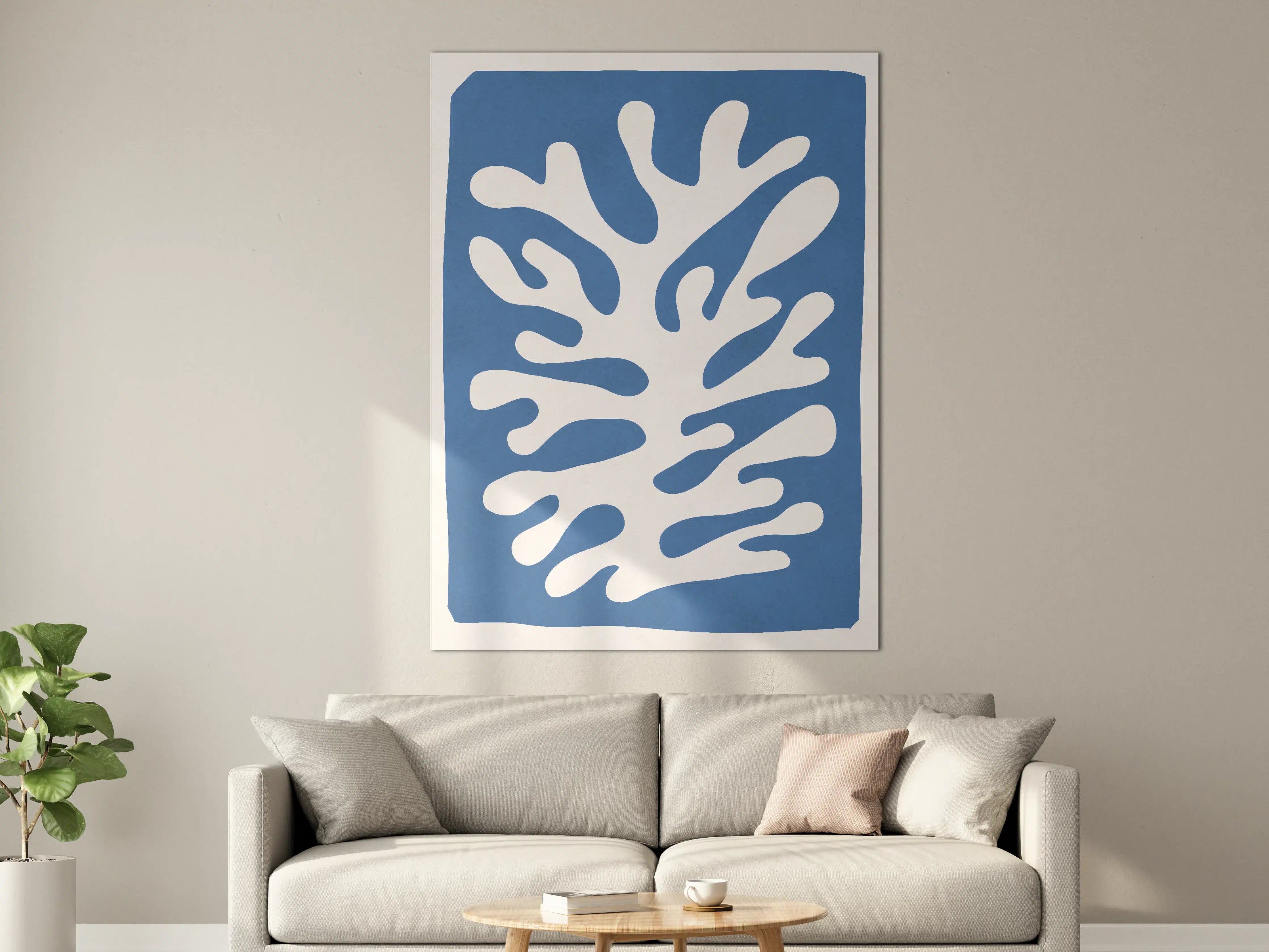 Große Wandbilder - Blau-weißer Meereswellen-Hintergrund