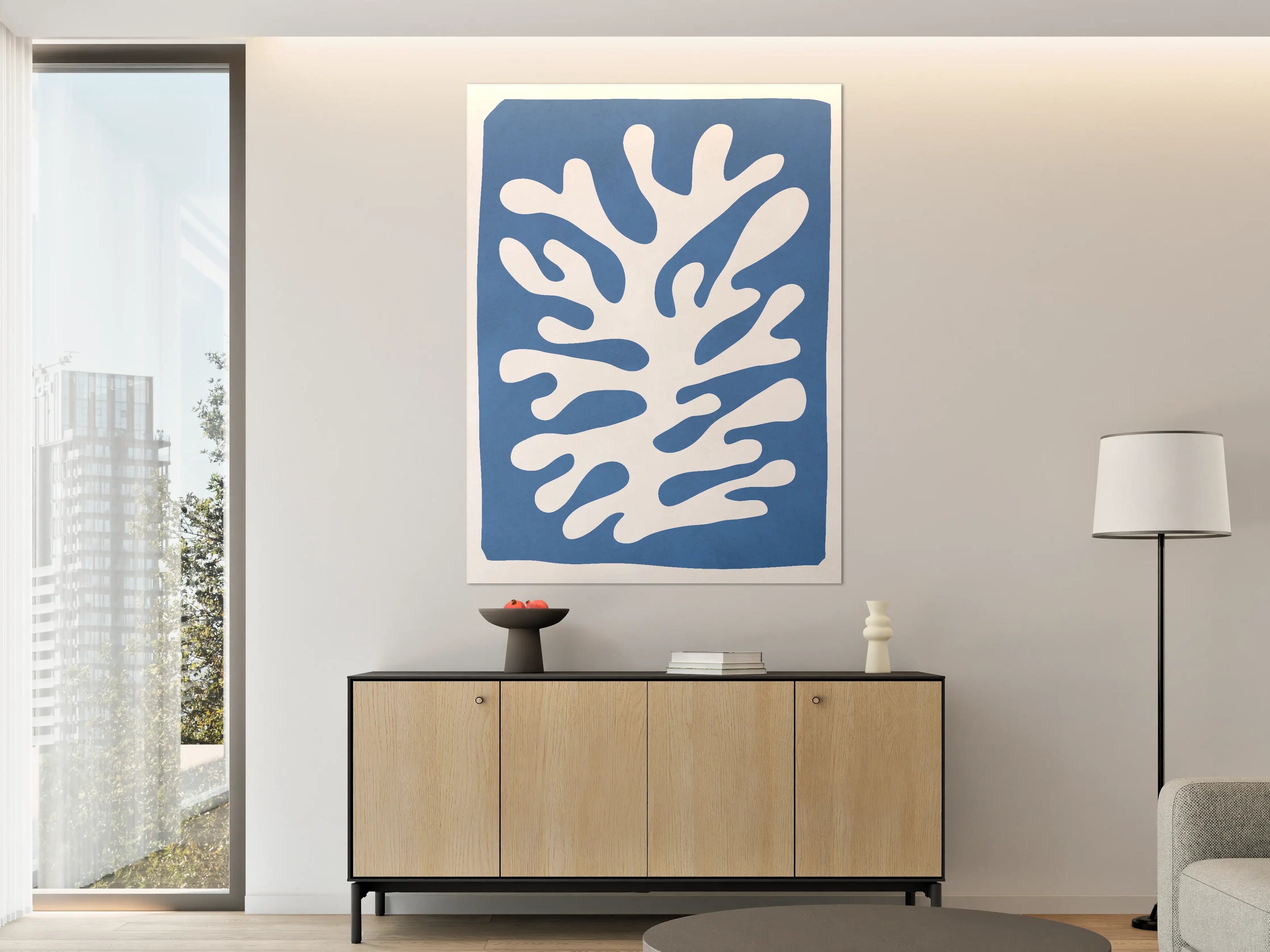 Große Wandbilder - Blau-weißer Meereswellen-Hintergrund
