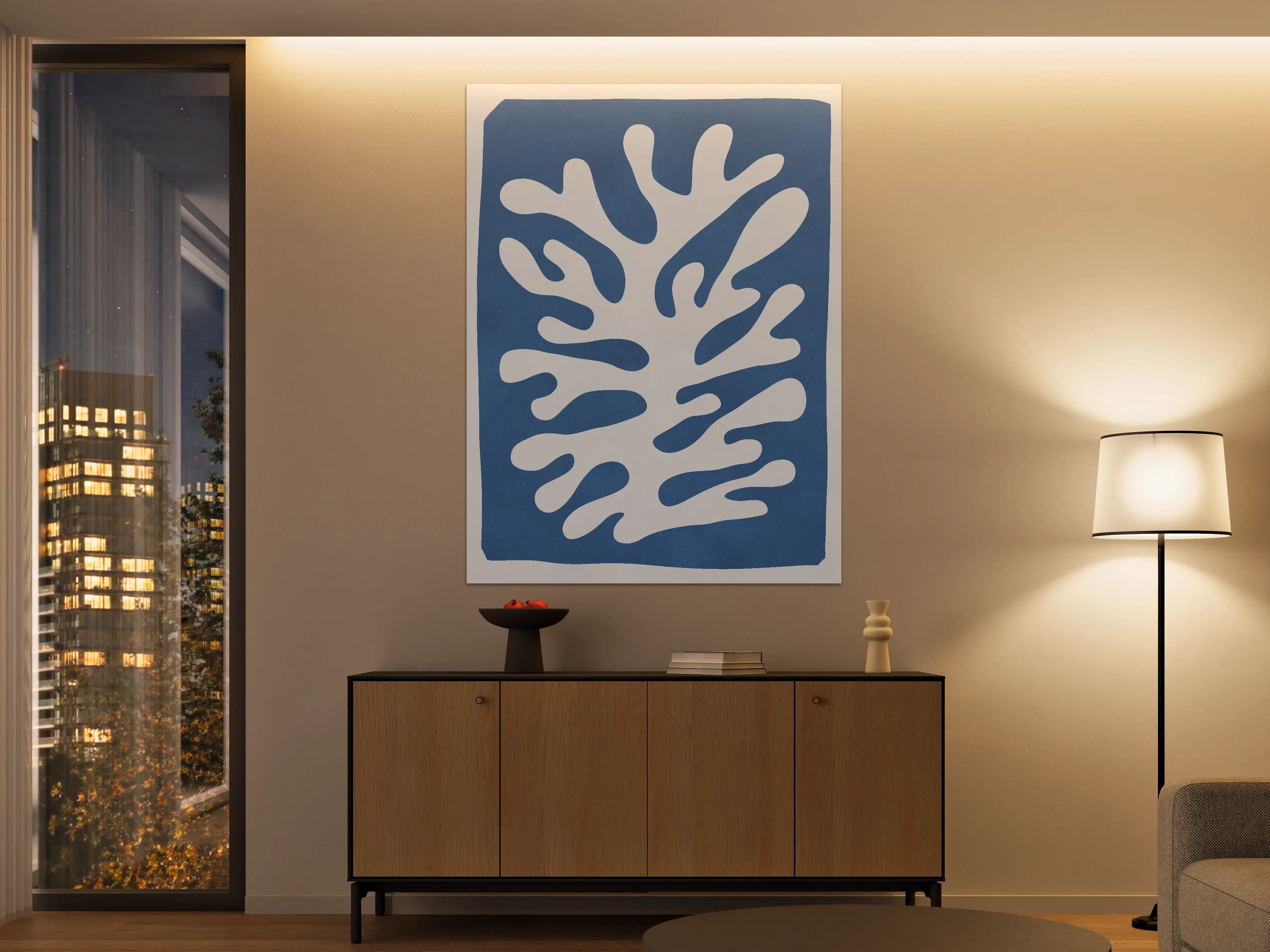 Große Wandbilder - Blau-weißer Meereswellen-Hintergrund