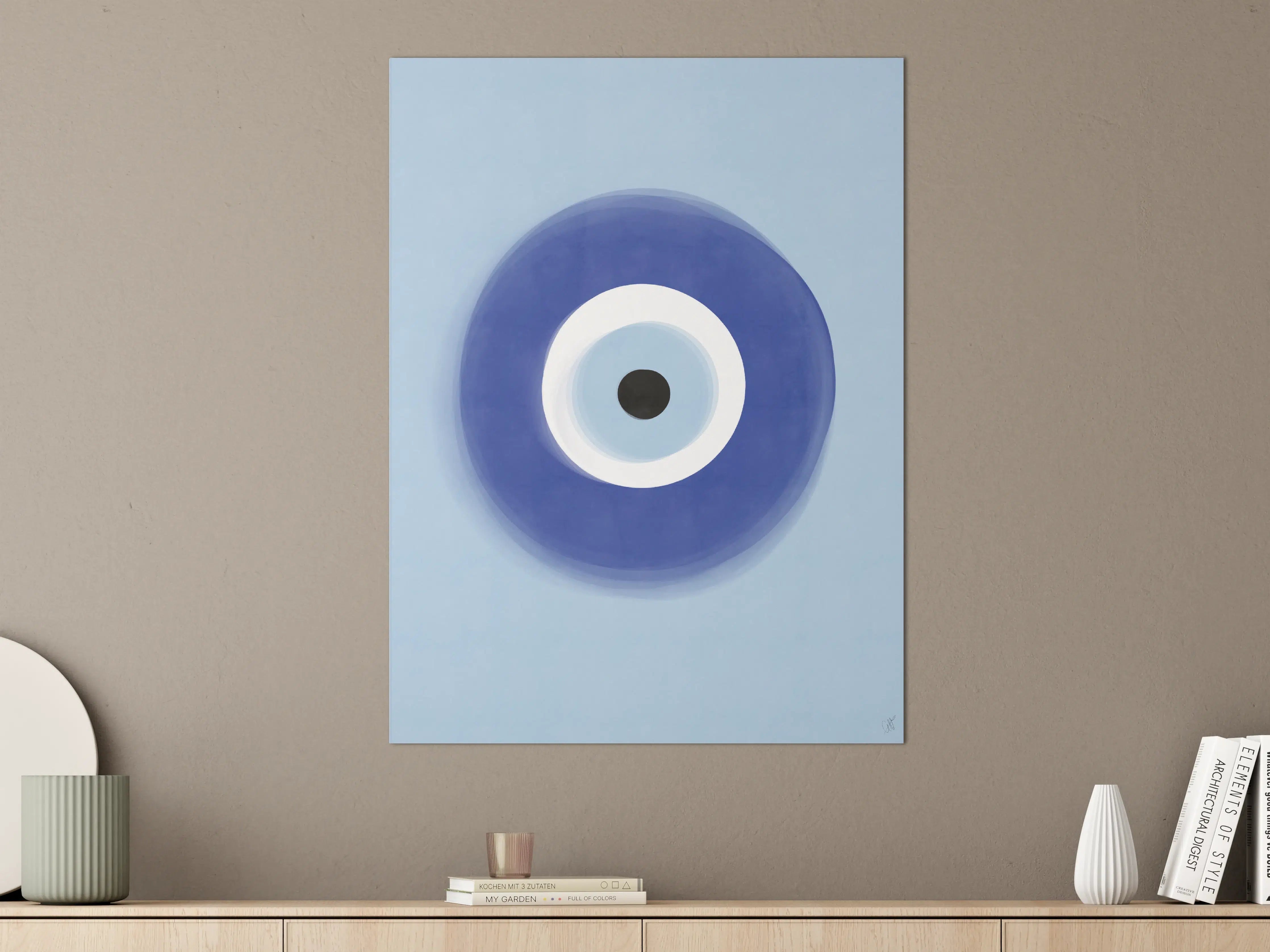 Große Wandbilder - Blaue Auge-Kunstwerk