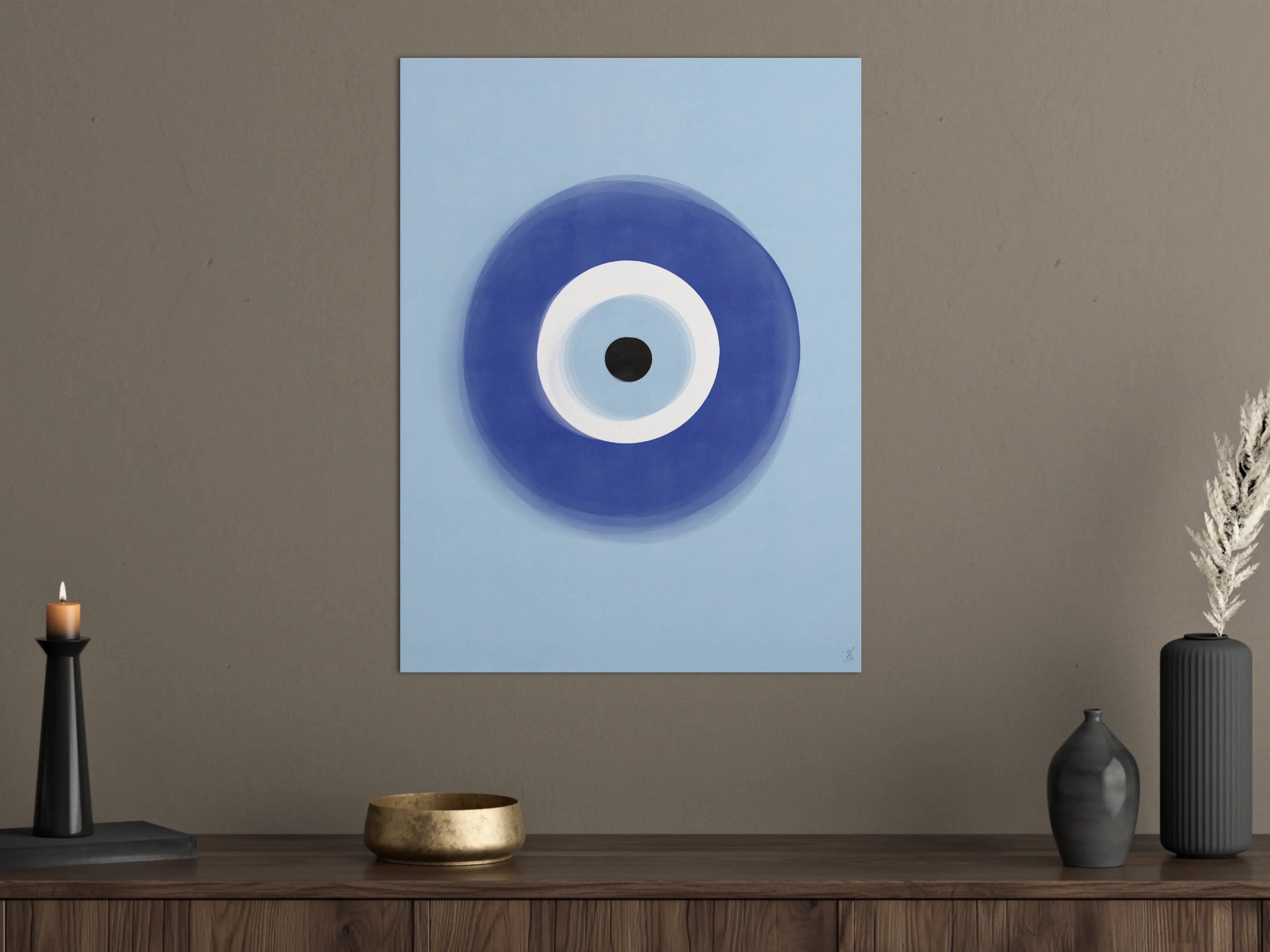Große Wandbilder - Blaue Auge-Kunstwerk