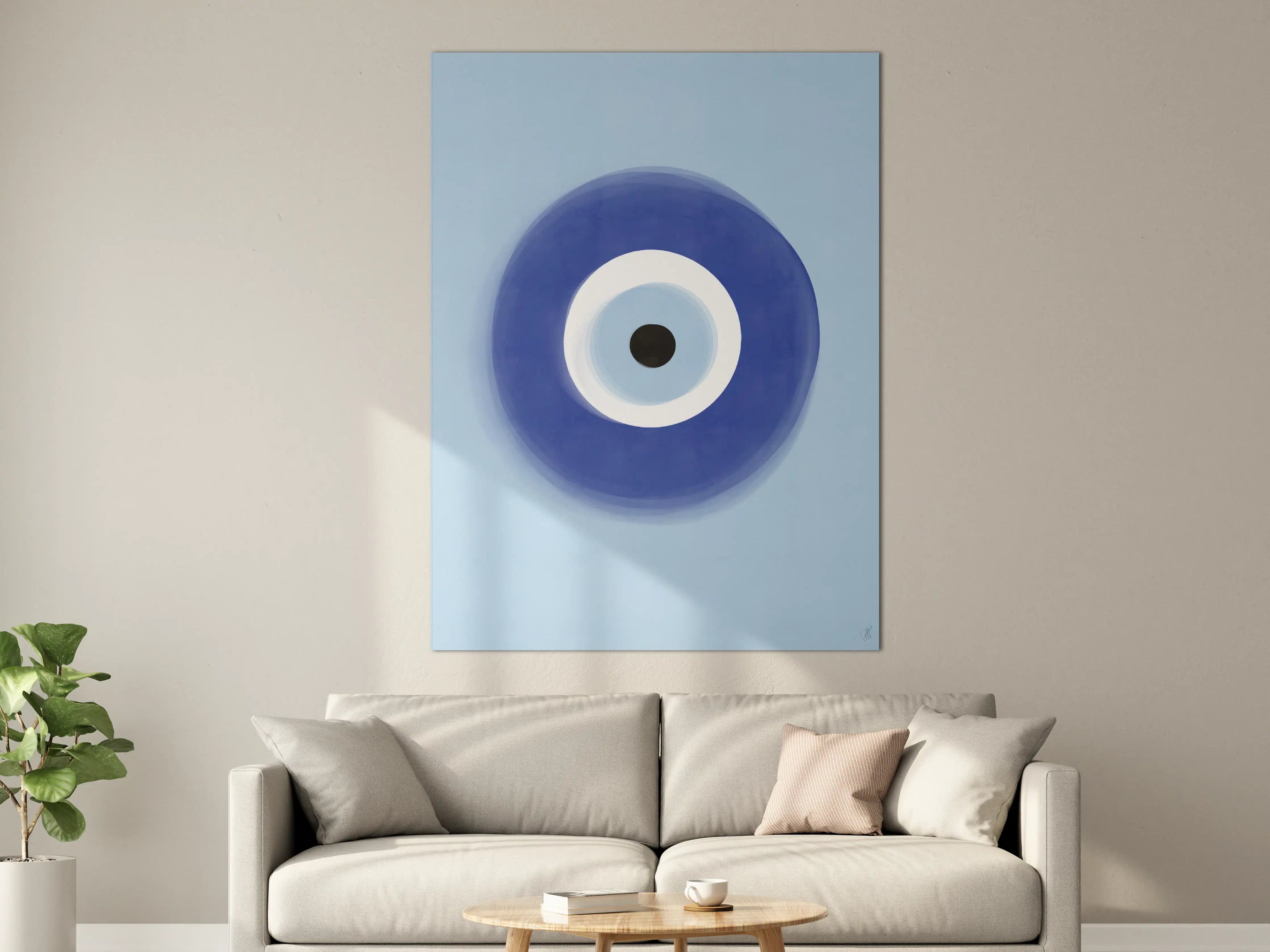 Große Wandbilder - Blaue Auge-Kunstwerk