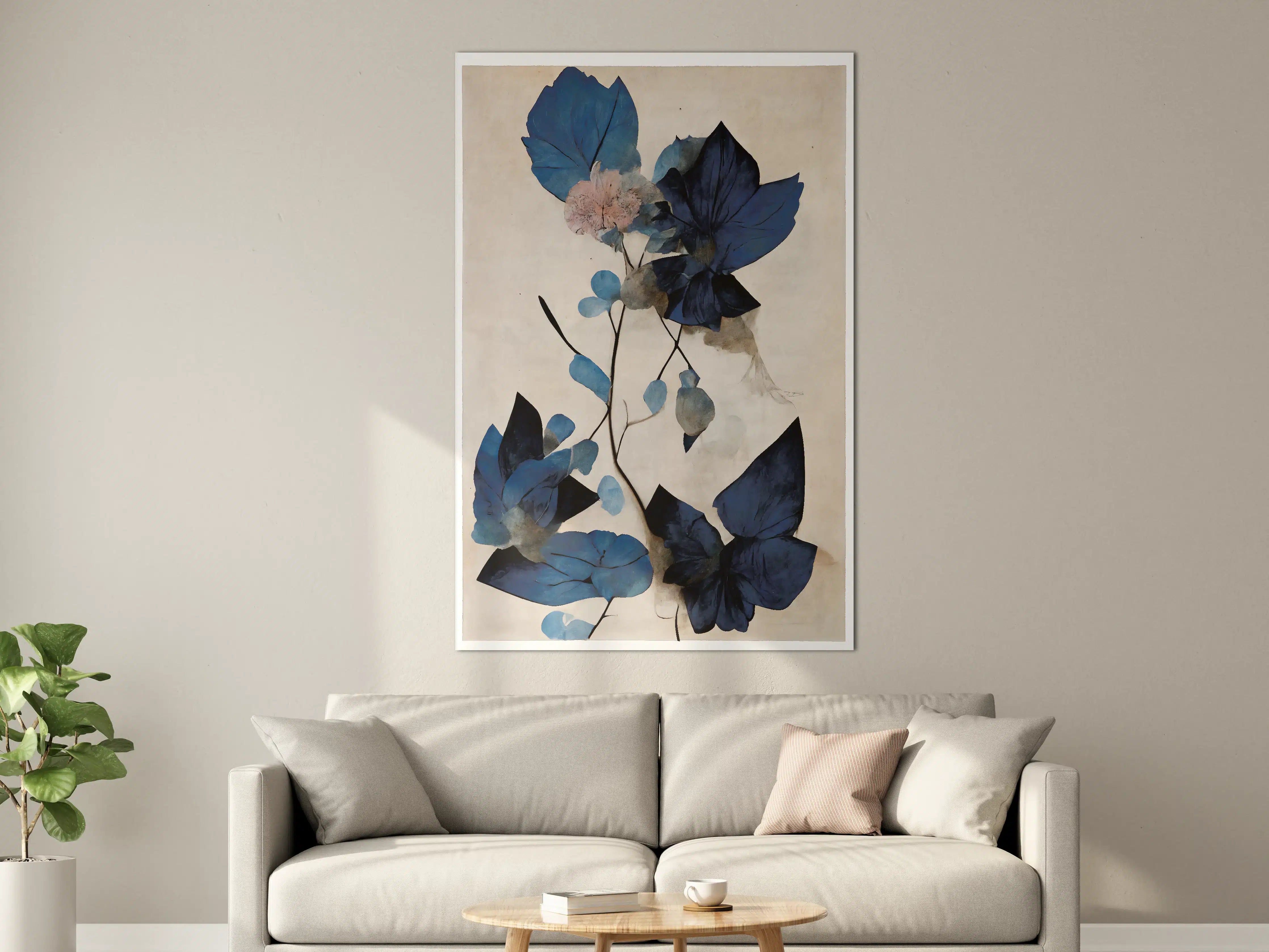 Große Wandbilder - Blaue Blüten - Floral