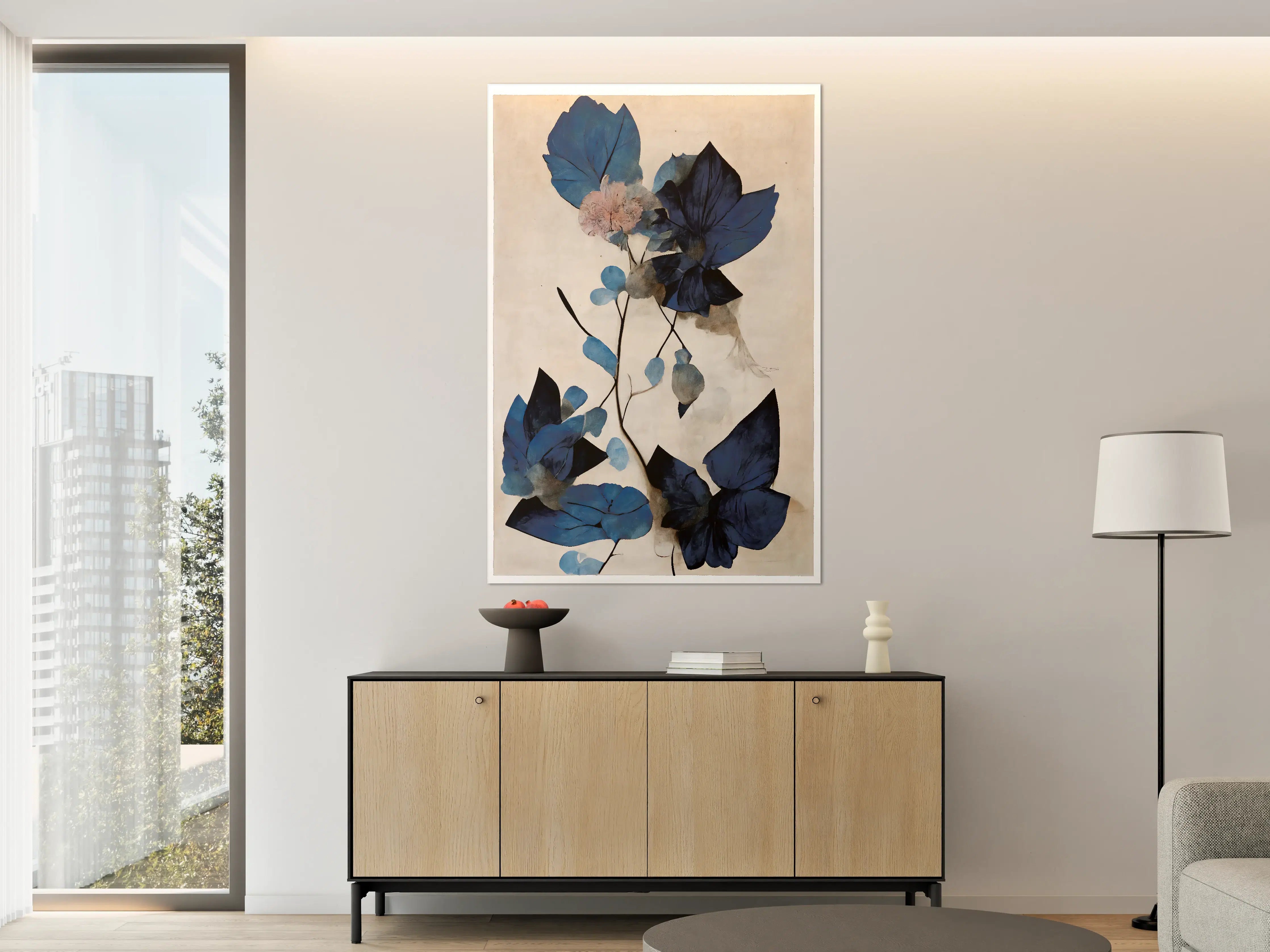 Große Wandbilder - Blaue Blüten - Floral