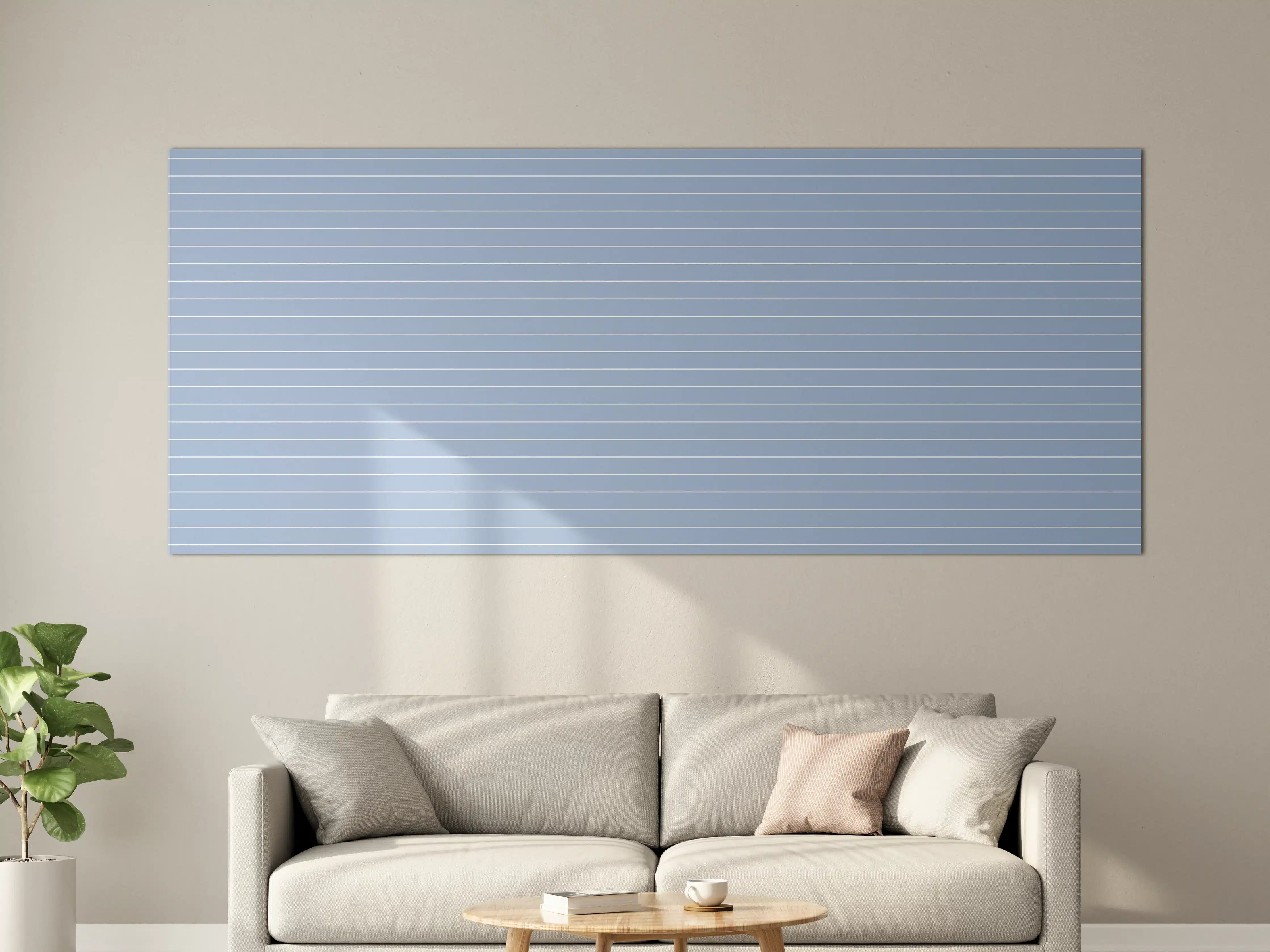 Große Wandbilder - Blaue Streifen Wandgestaltung