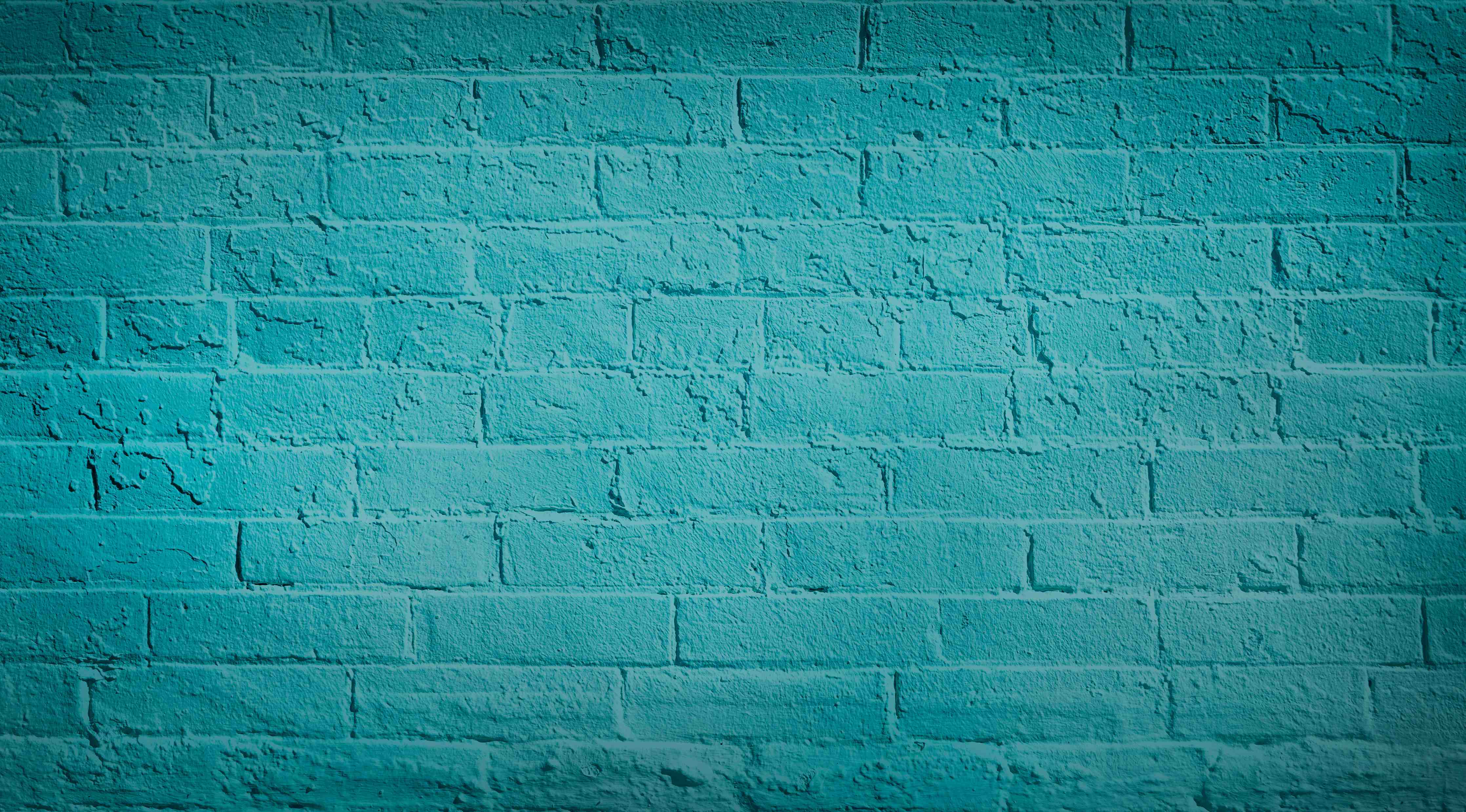 Große Wandbilder-Blaue Wand mit Brick-Optik
