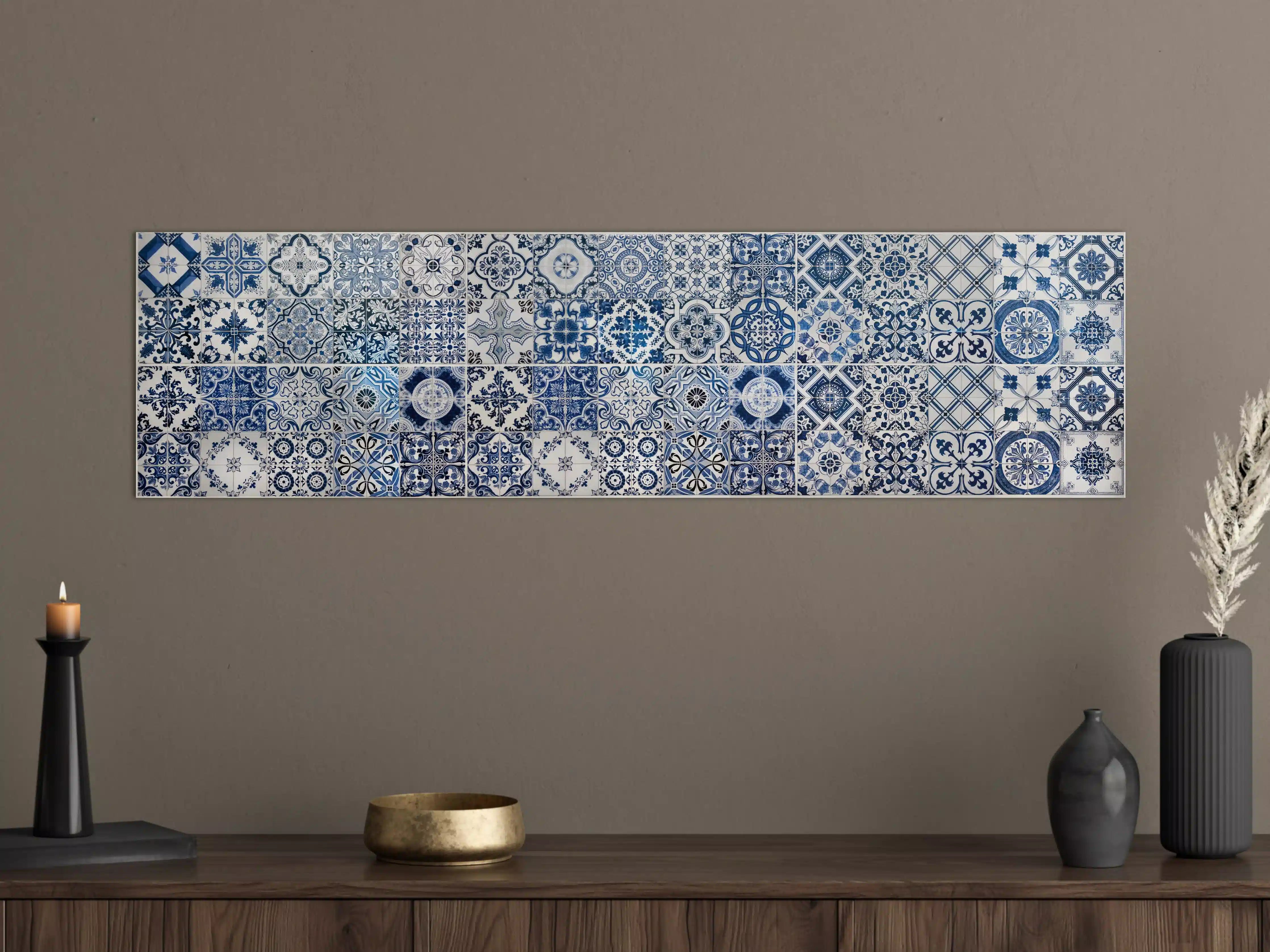 Große Wandbilder - Blaue portugiesische Azulejo-Fliesen