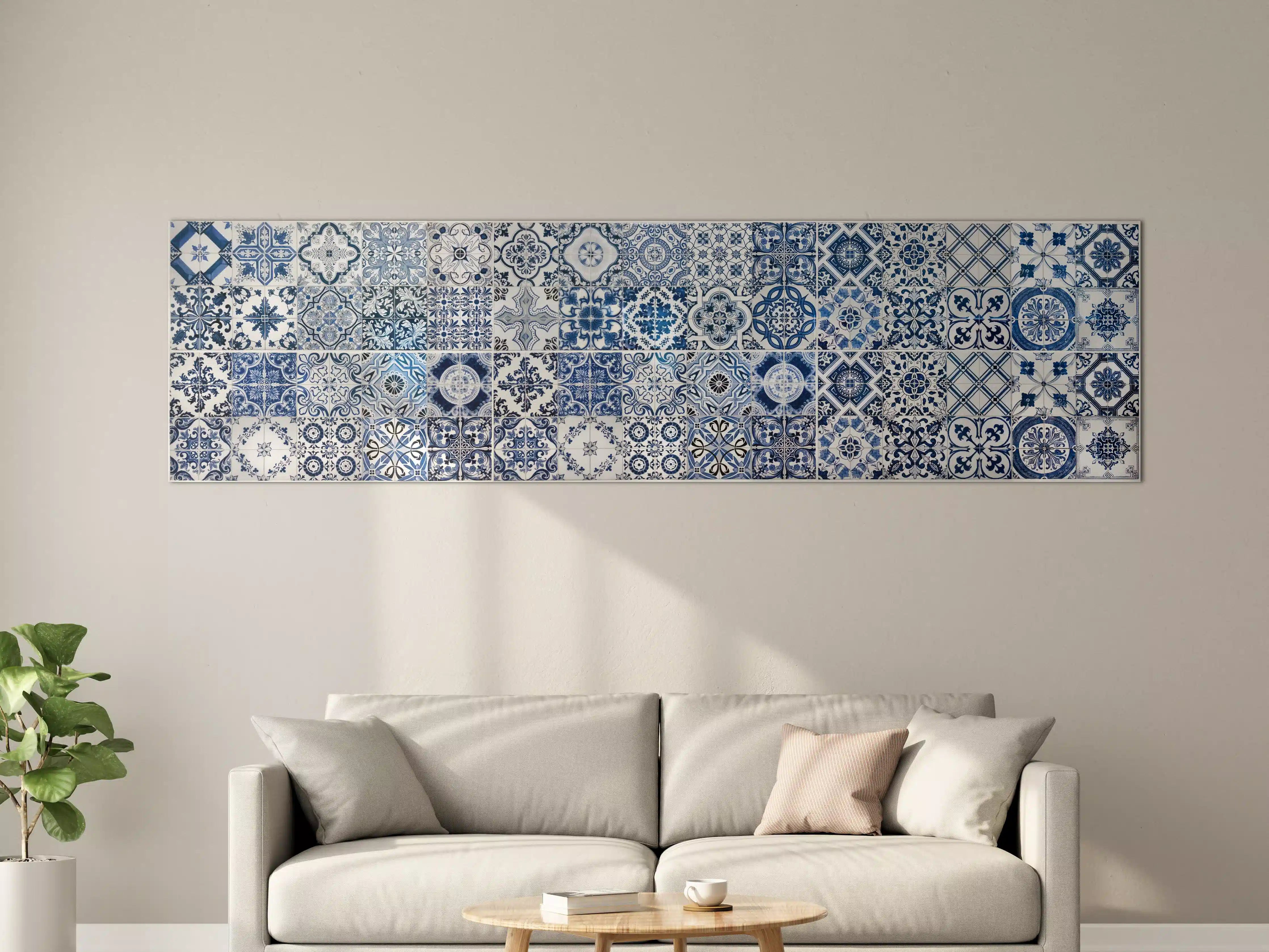 Große Wandbilder - Blaue portugiesische Azulejo-Fliesen