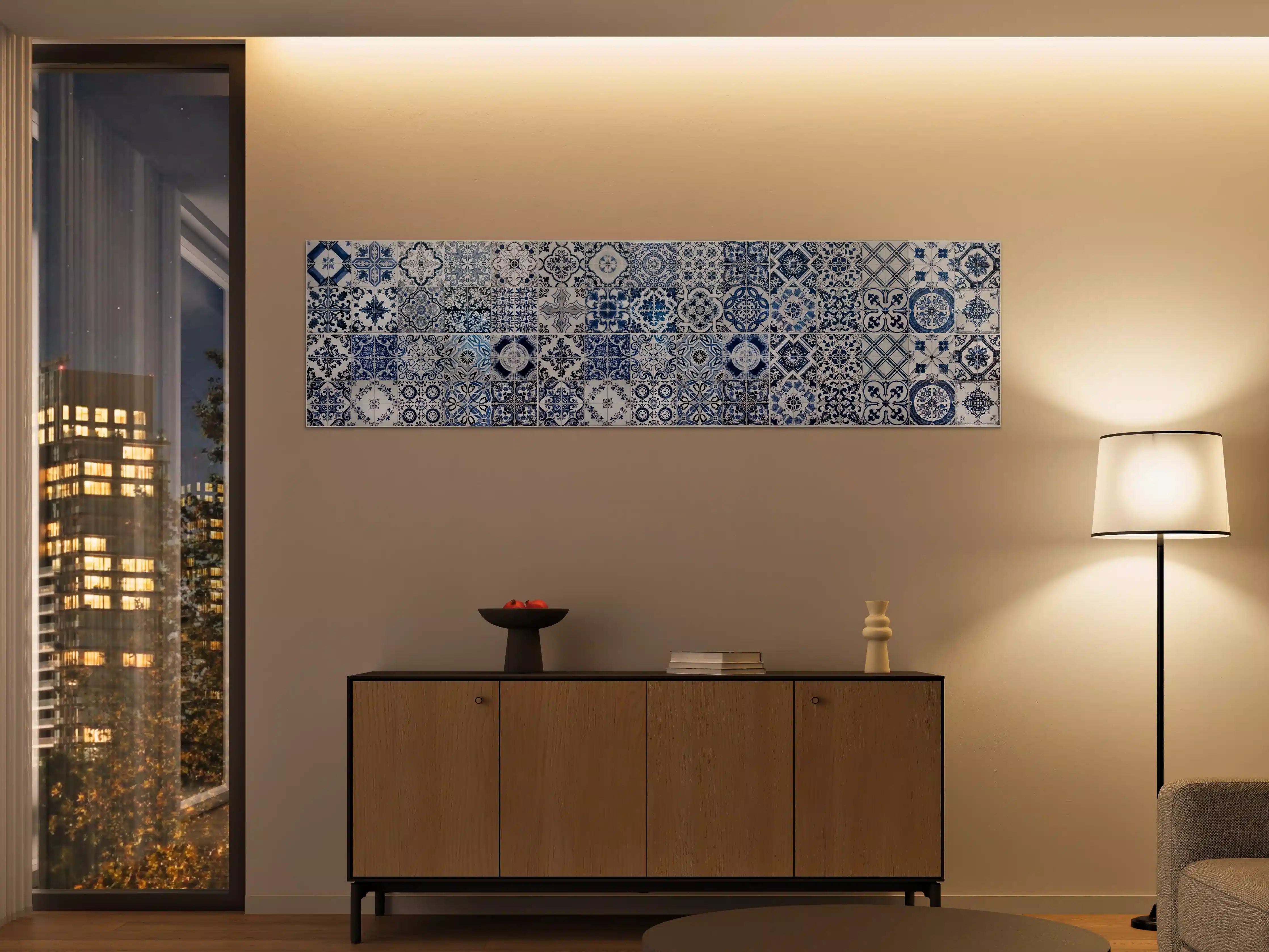 Große Wandbilder - Blaue portugiesische Azulejo-Fliesen