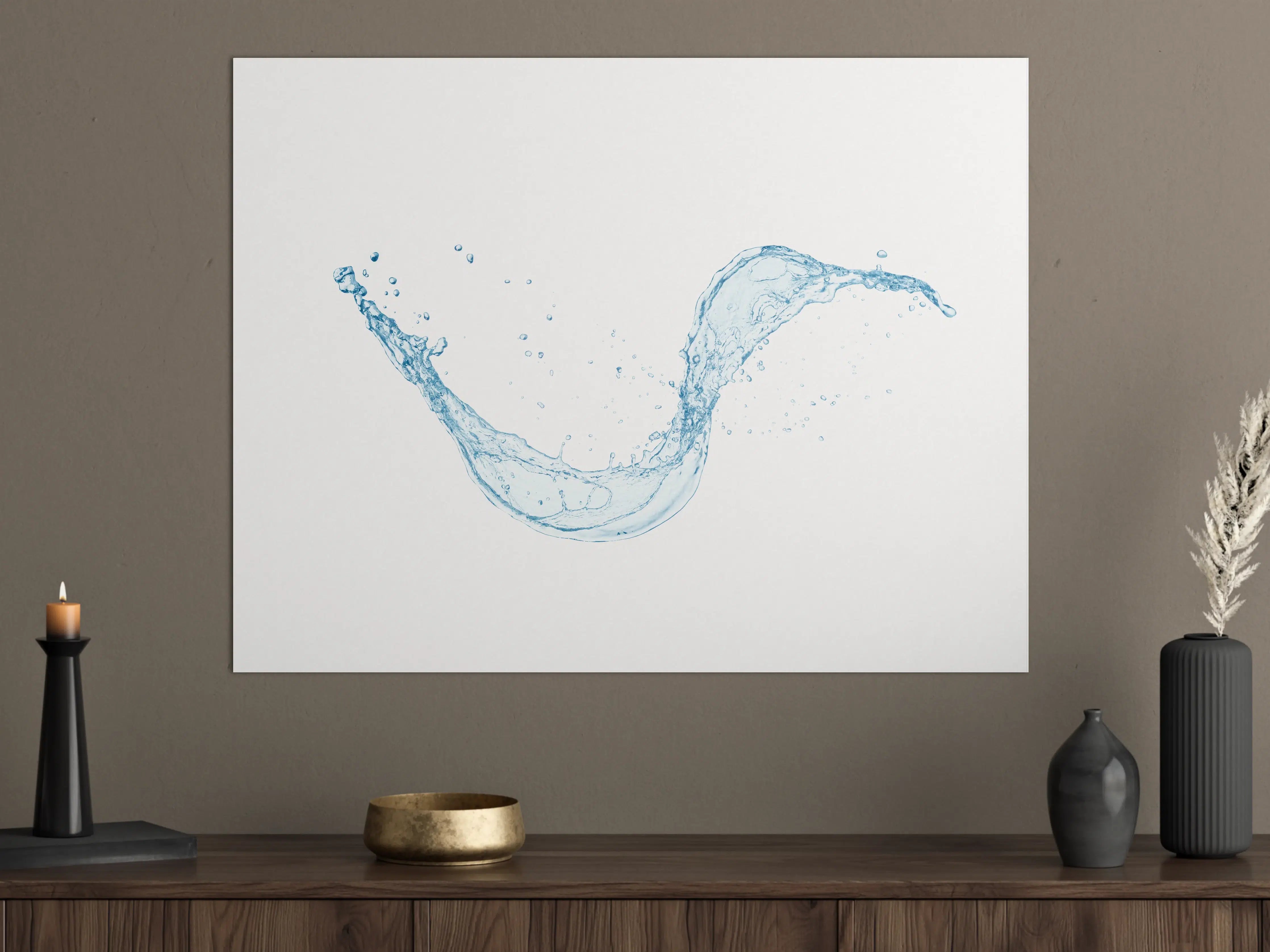 Große Wandbilder - Blauer Wasserspritzer Isoliert