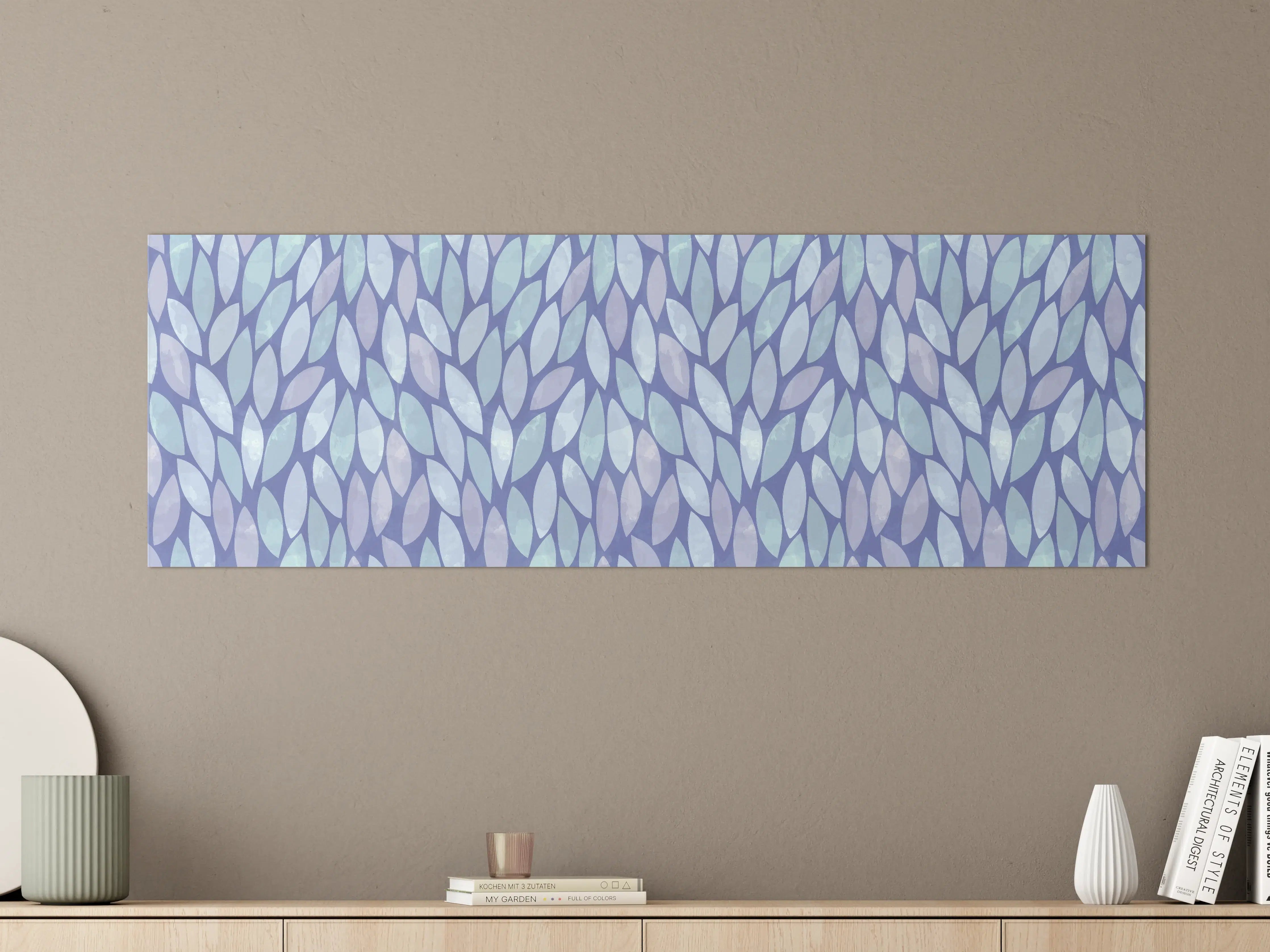 Große Wandbilder - Blaues Mosaik-Design mit plastischer Textur