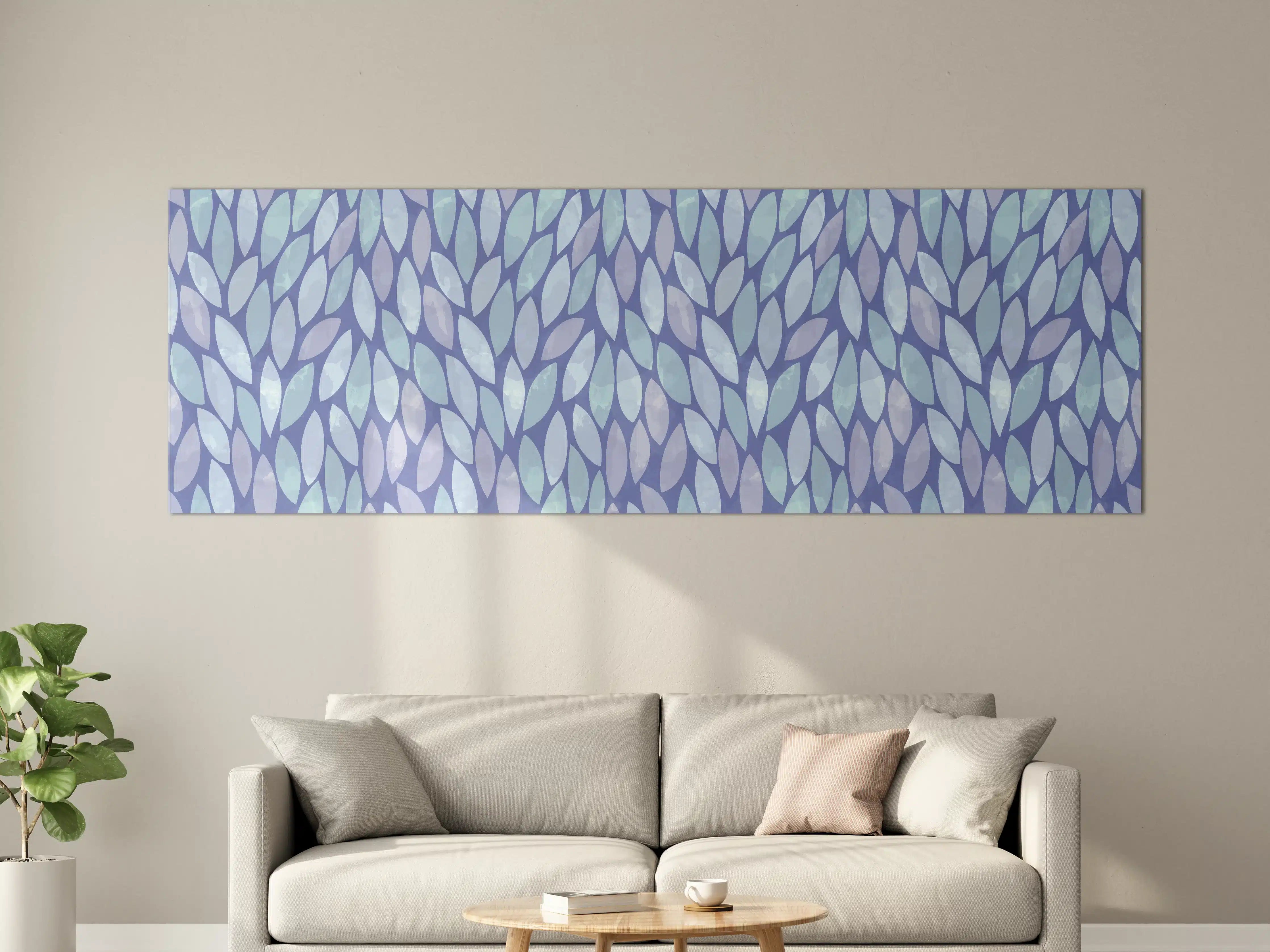 Große Wandbilder - Blaues Mosaik-Design mit plastischer Textur